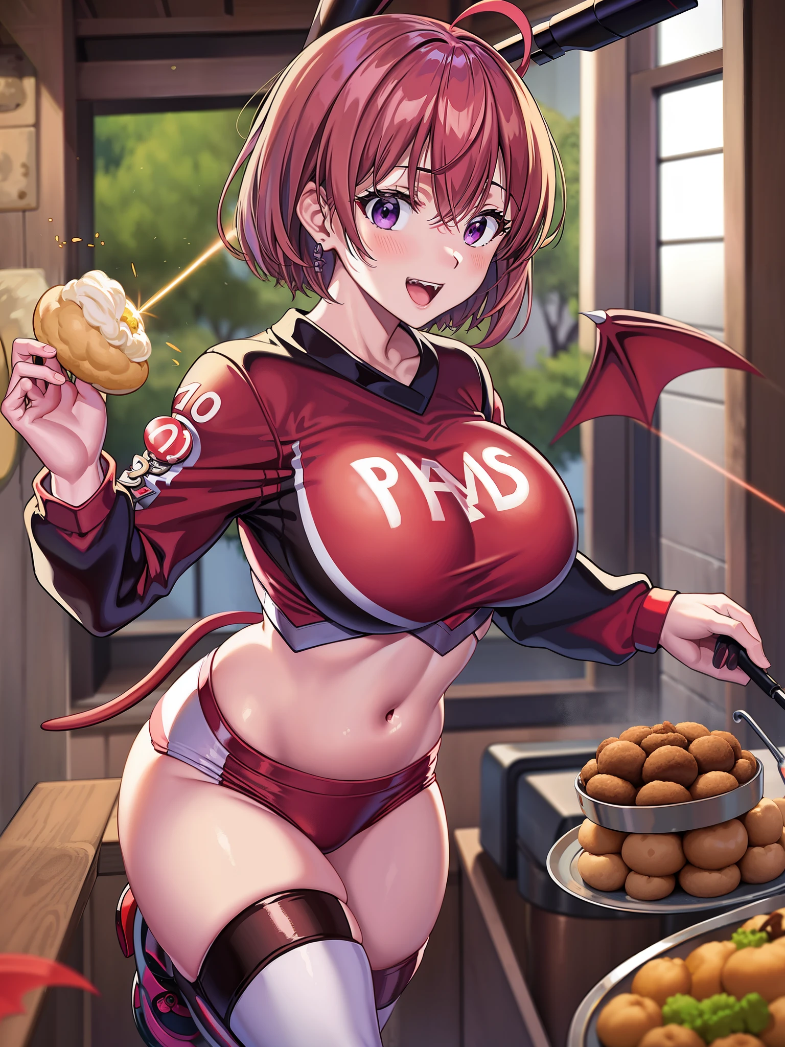 Eyeshield 21、American Football、mud door、mud doorデビルバッツ、manager、Mamori Anezaki、cooking and sewing。I love cream puffs、（（（red cheerleader）））+++、（（（red cheerleader服）））+++、（（（Navel exposed）））+++、big tits milf、big tits milf、big tits milf、reddish brown short hair、Ahoge、purple eyes、（（（red demon wings）））+++、RB at the speed of light、Fully mobile artillery battery with light speed of 4 seconds 2、devil bad、Tension MAX、American football、gun、dynamite、explosion、devil badダイブ、devil bat ghost、devil bad hurricane、devil 4th dimension、devil laser bullet、devil laser bullet、60 yard magnum、hell&#39;s command tower、devil&#39;s tactician、YA---HA---!!、