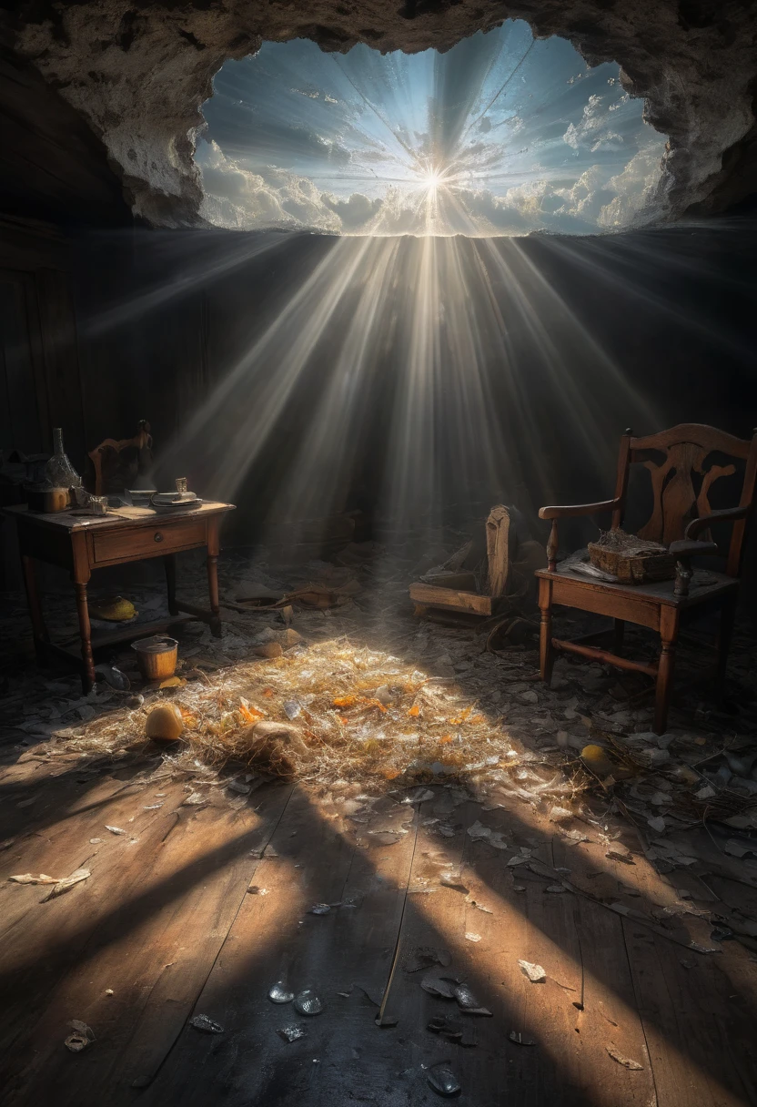 Capture the ethereal light and shadow in a stunning photograph with selective color details, revealing the hidden poetry of everyday objects, (best quality, masterpiece, Representative work, official art, Professional, Ultra intricate detailed, 8k:1.3)