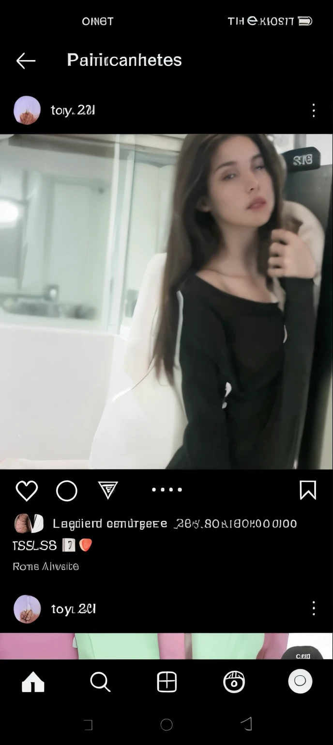 There is a woman who takes a selfie in a mirror, big shaky booty, no pants, thick ass, paw, , thick, thicc, thick thigs, her hair is in a ponytail, she has a round and fat and trembling belly, girl, high quality video