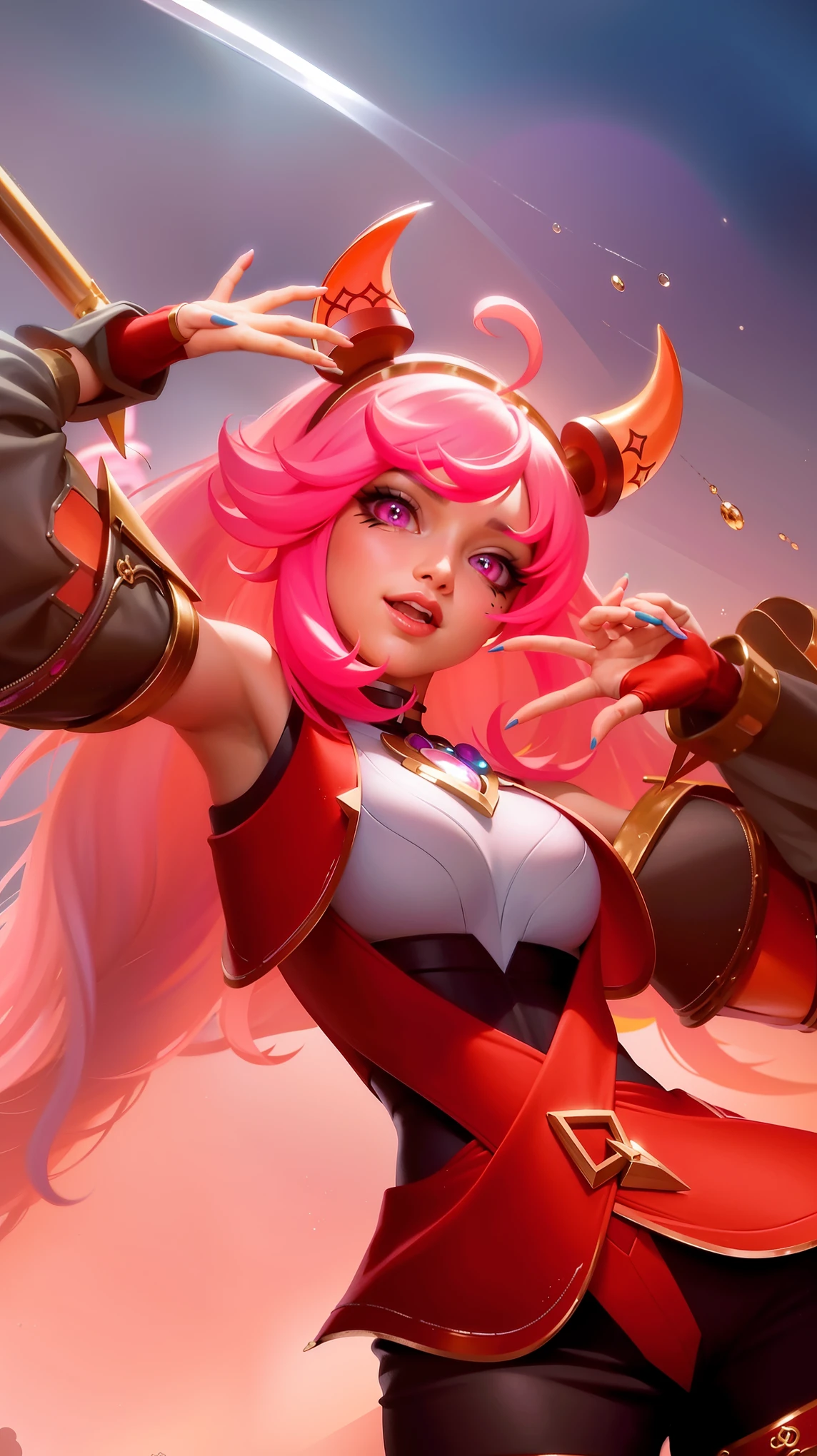 a close up of a woman with pink hair holding a sword, style artgerm, extremely detailed artgerm, artgerm lau, ig model | artgerm, ! dream artgerm, artgerm style, artgerm detailed, artgerm jsc, artgerm and rossdraws, artgerm', trending artgerm