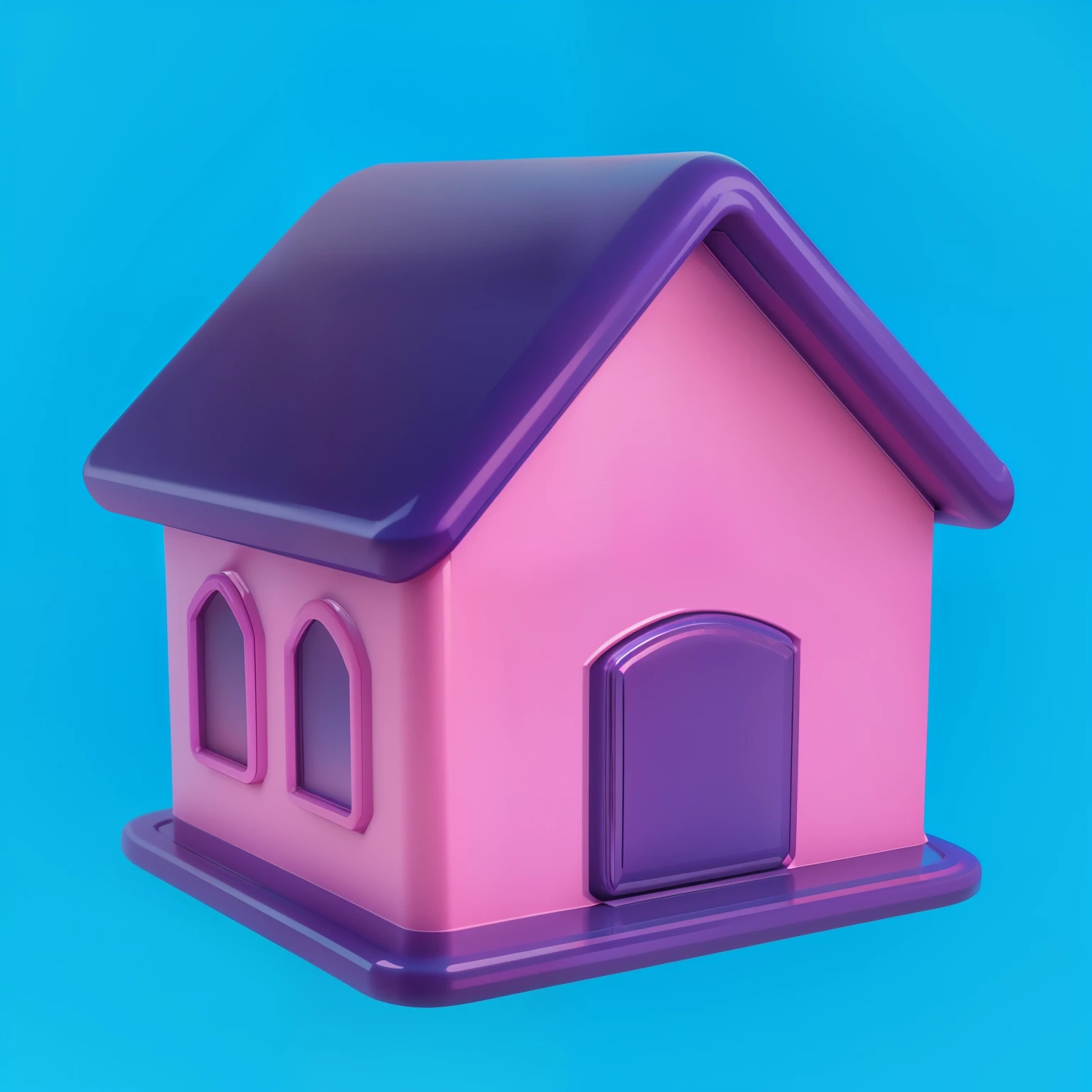 a close up of a pink and purple house on a blue background, 3 d render stylized, in a candy land style house, 3 d icon for mobile game, colorful house, isometric 3d fantasy cute house, 3d illustration, stylized 3d render, 3 d illustration, house on background, stylized as a 3d render, house background