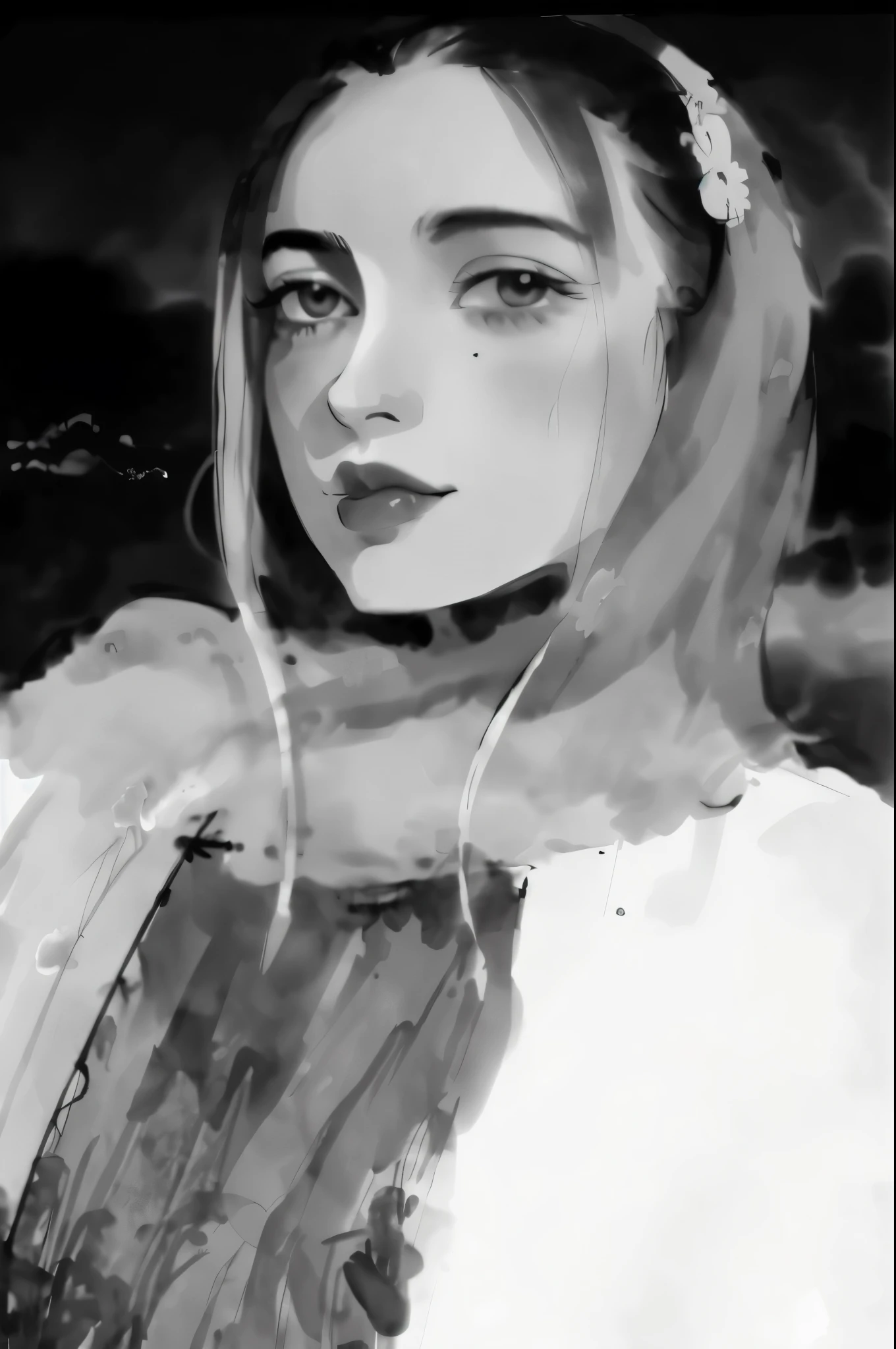 deep black and pure white
