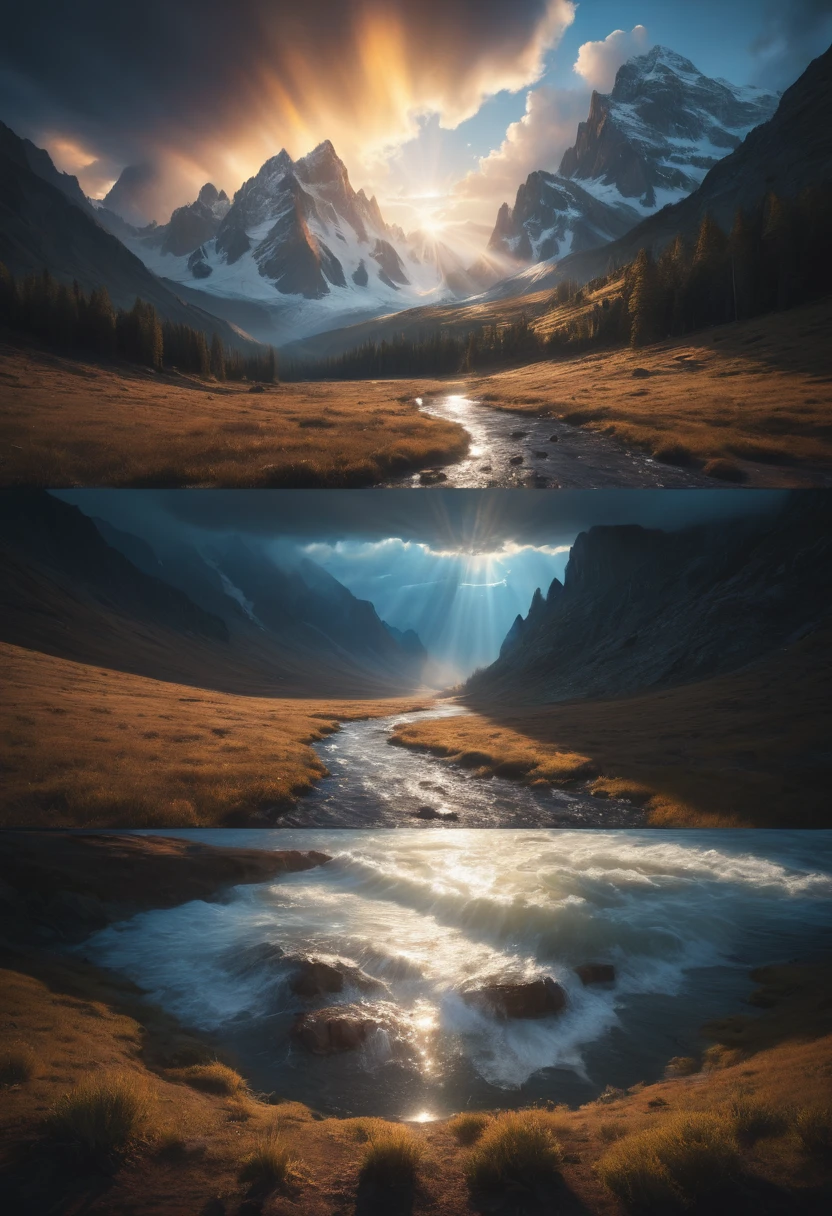 (Tyndall Effect:1.5), by Max_Rive and Ryan_Dyar, lens halo, best quality, masterpiece, Representative work, official art, Professional, Ultra intricate detailed, 8k