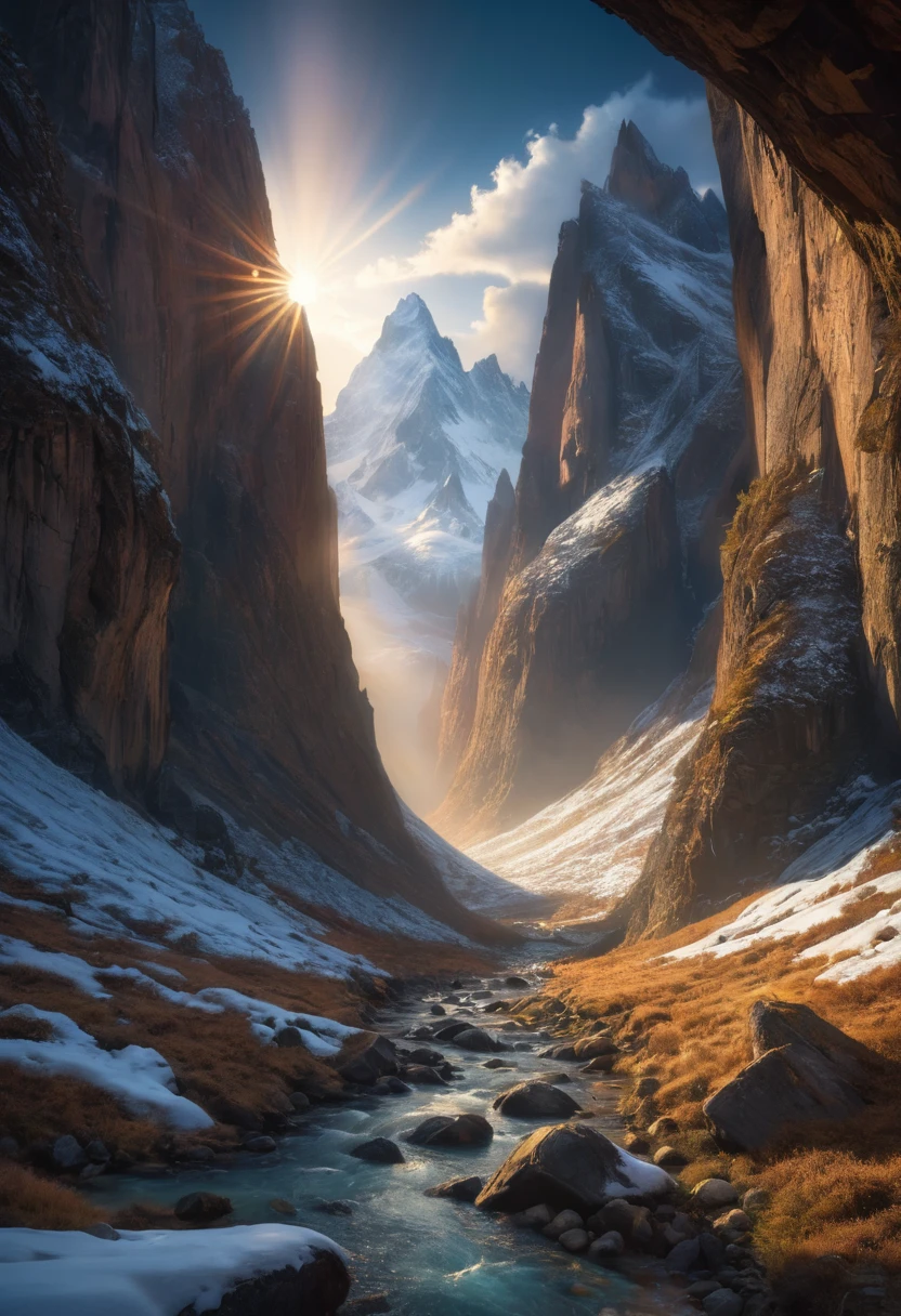 (Tyndall Effect:1.5), by Max_Rive and Ryan_Dyar, lens halo, best quality, masterpiece, Representative work, official art, Professional, Ultra intricate detailed, 8k