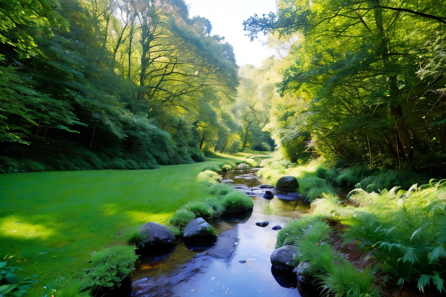 Tranquil woodland streams