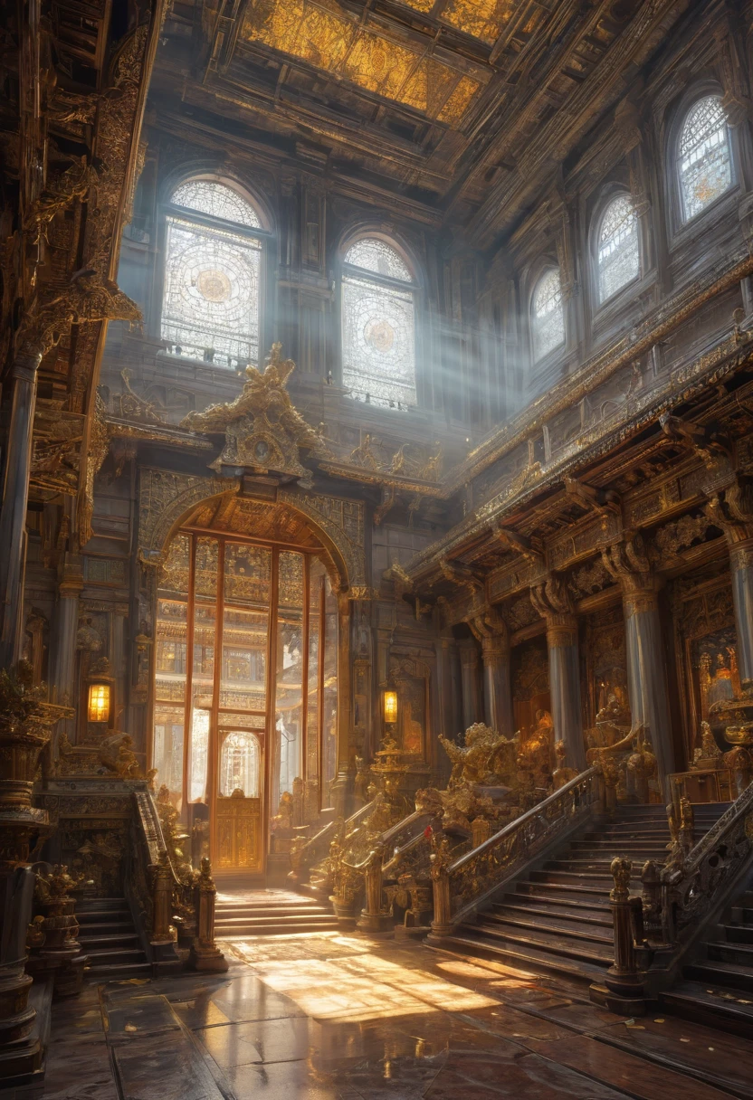 (Tyndall Effect:1.5), by Max_Rive and Ryan_Dyar, lens halo, best quality, masterpiece, Representative work, official art, Professional, Ultra intricate detailed, 8k