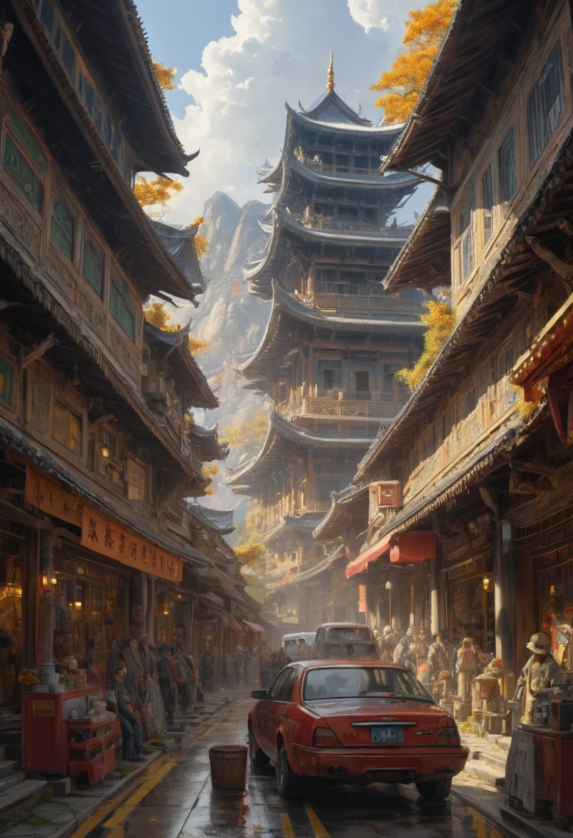 (Tyndall Effect:1.5), by Max_Rive and Ryan_Dyar, lens halo, best quality, masterpiece, Representative work, official art, Professional, Ultra intricate detailed, 8k