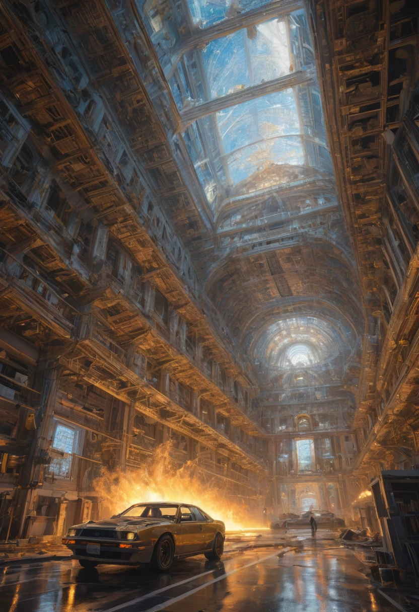 (Tyndall Effect:1.5), by Ryan_Yee, best quality, masterpiece, Representative work, official art, Professional, Ultra intricate detailed, 8k