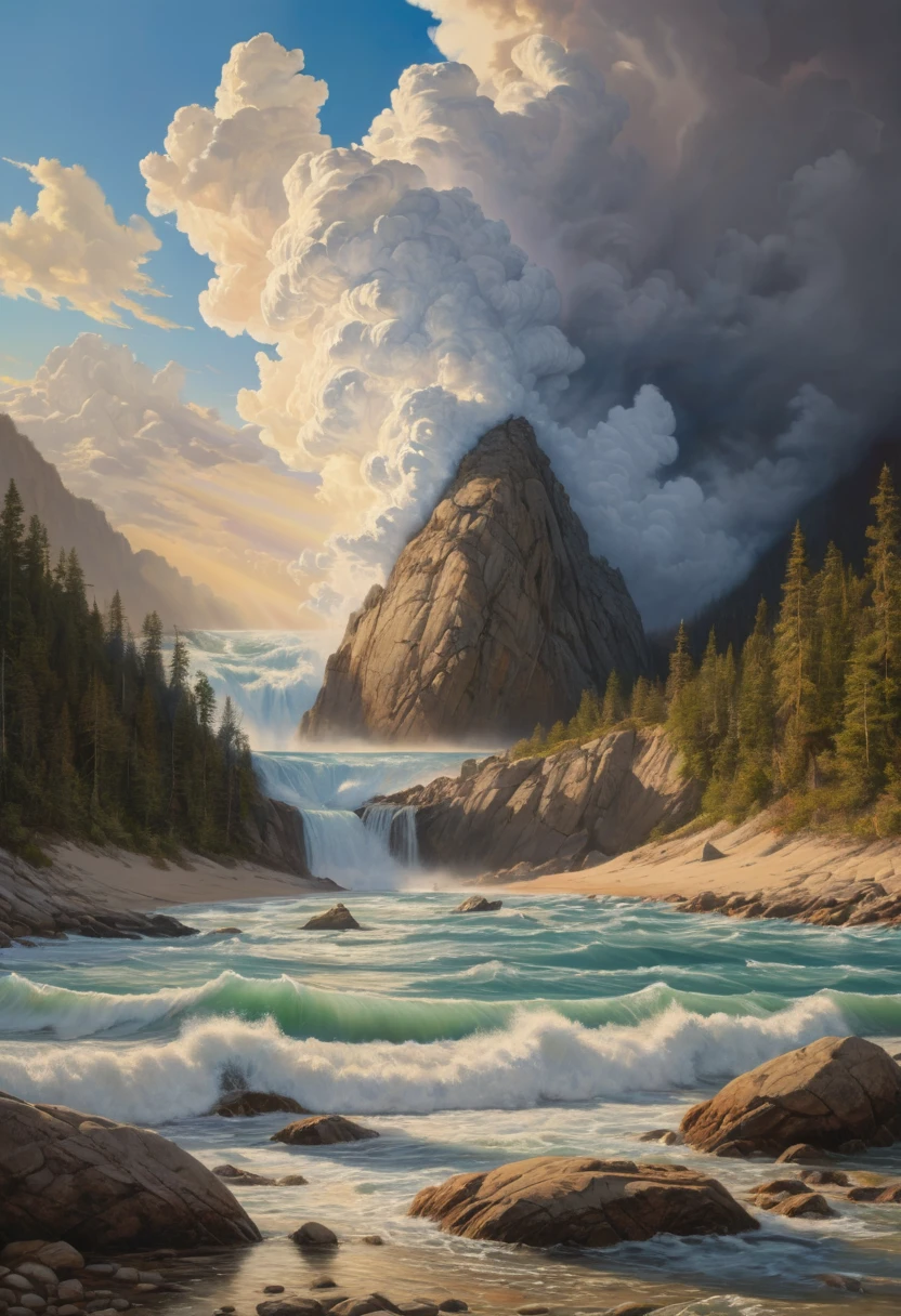 (Tyndall Effect:1.5), by James Balog, best quality, masterpiece, Representative work, official art, Professional, Ultra intricate detailed, 8k