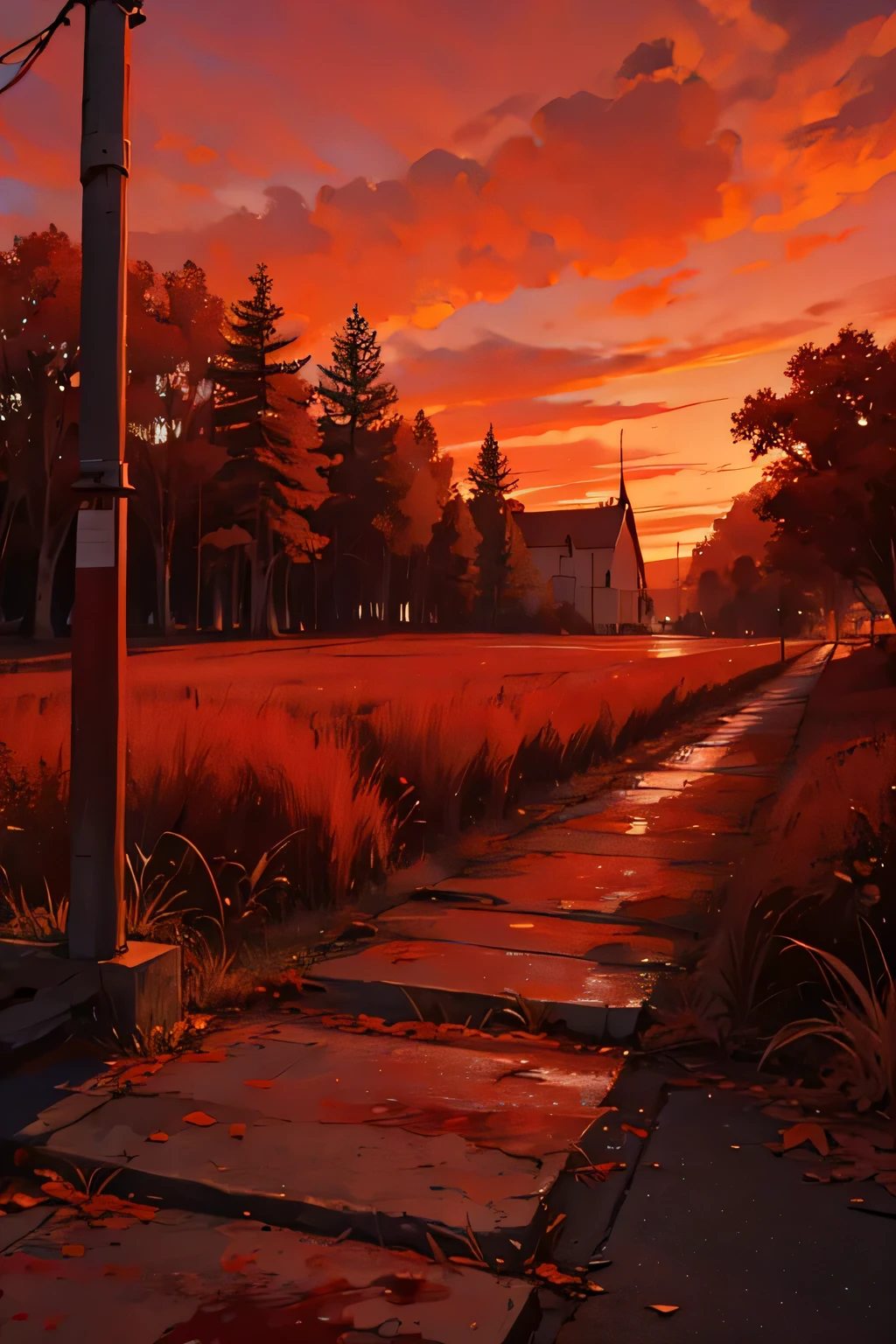 A blood red sky