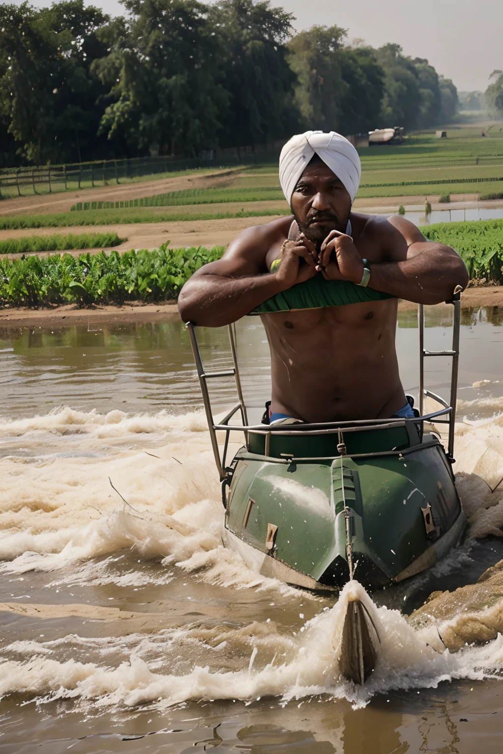 tank uses by farmer at farmer protest 2.0 at shambhu, punjab , india in 2024