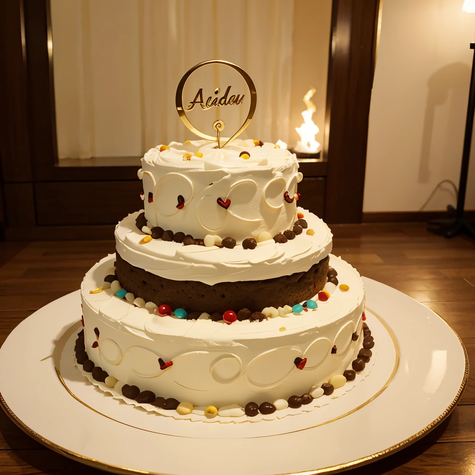 Bolo de aniversario com escada