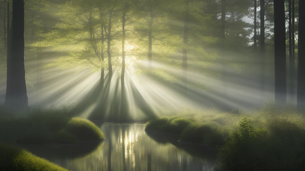 (best quality, 4k, 8k, high resolution, masterpiece: 1.2), ultra detailed, (realistic, photorealistic, photorealistic: 1.37),A beam of sunlight passing through a window or a small opening, creating the Tyndall Effect in a dark room.Shadows cast by the particles in the air, enhancing the depth and atmosphere of the scene,a sense of tranquility and calmness, reflecting the peacefulness of the moment and the beauty of nature's phenomena,soft, diffused lighting to highlight the scattering of light and create an ethereal atmosphere.