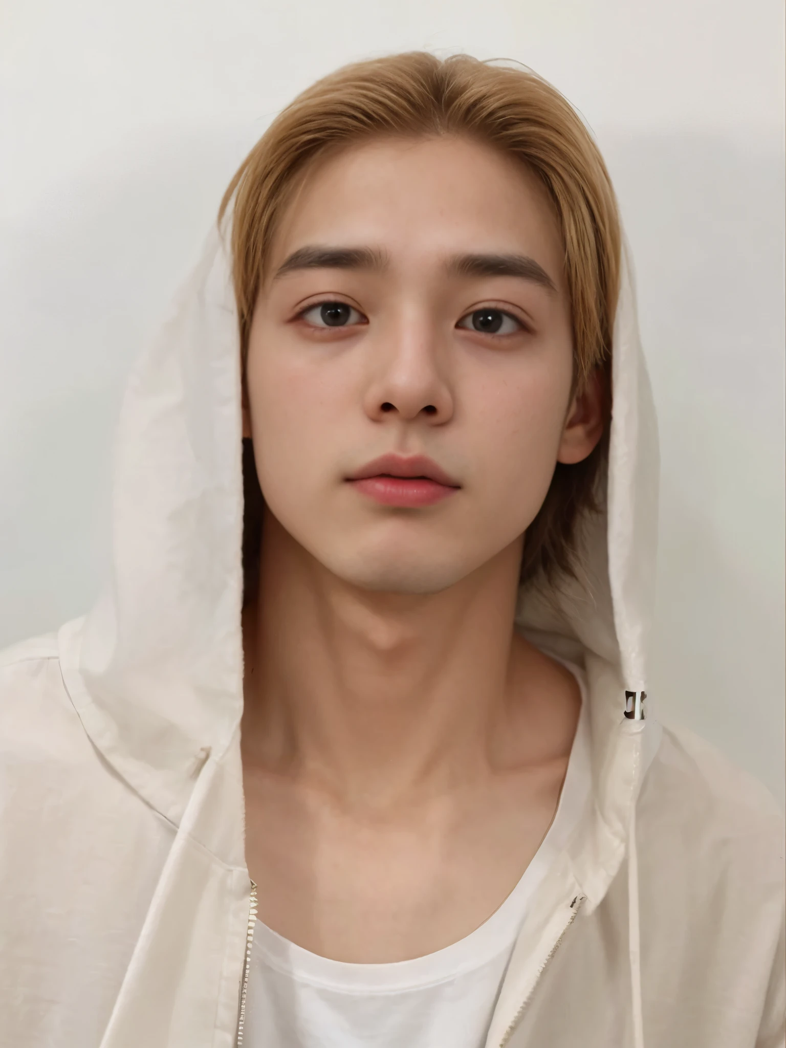 homem com capuz branco e camisa branca, adorable and pale korean face, hyung tae, todos do grupo bts, Taehyung, young pale angel, taehyung kim, Jimin\the right eyelid is swollen, inspirado em Taehyung, taken at the beginning of 2020, 1 Menino, rosto magro