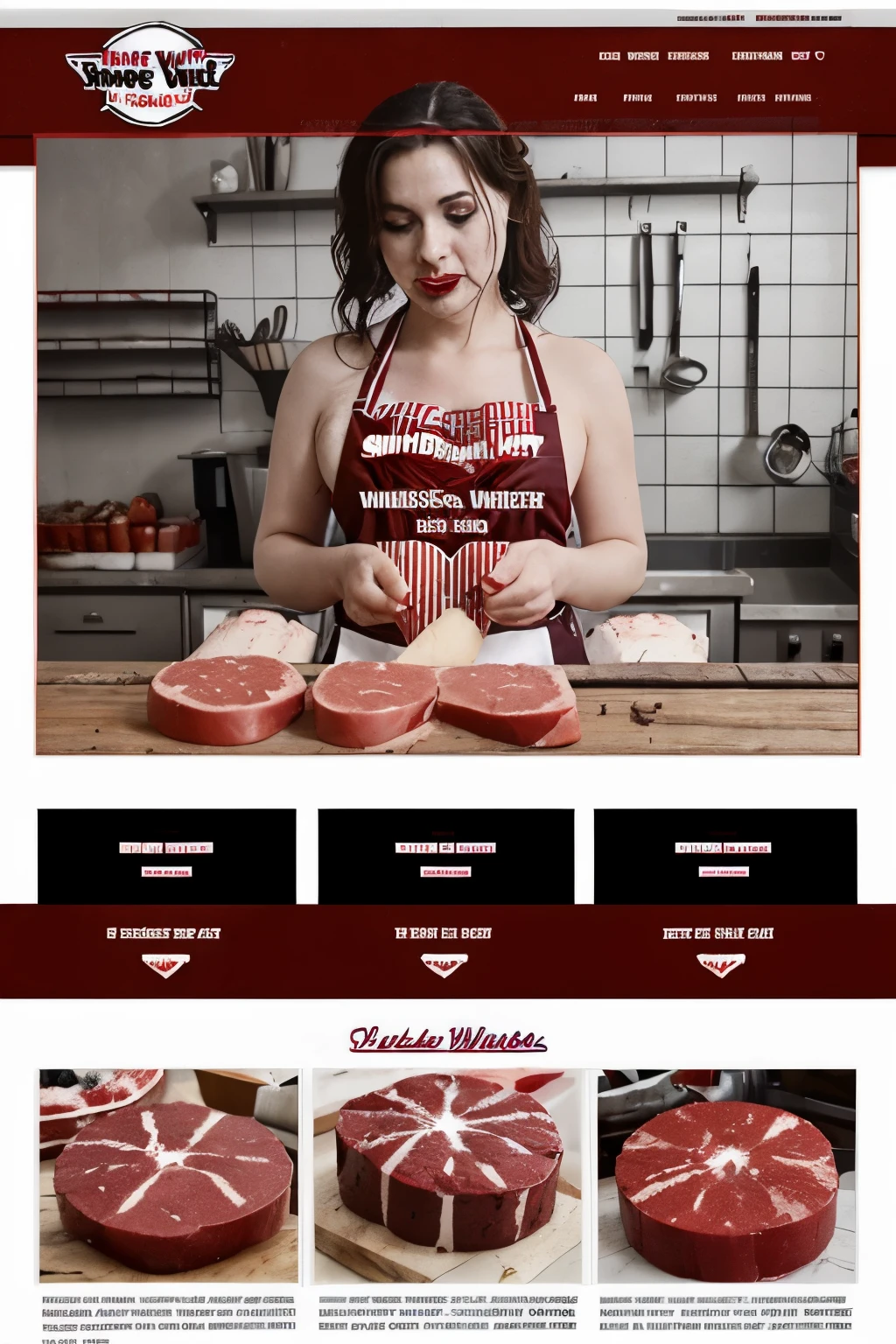 website for butcher shop red white black