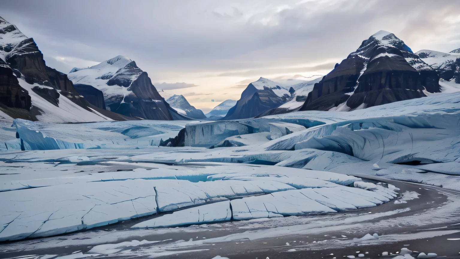 glacier, no people