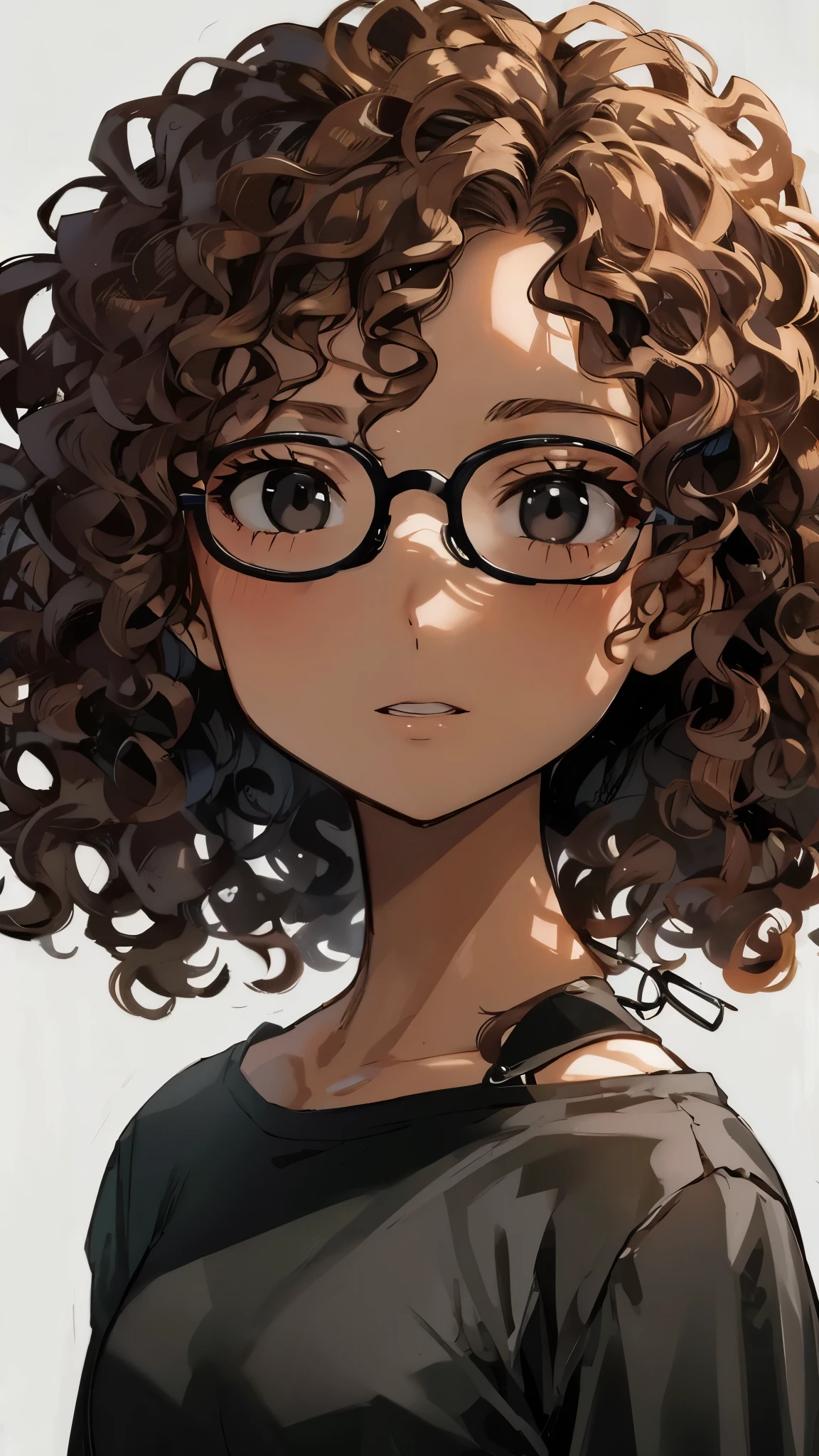 (Black eyes), Round glasses 
