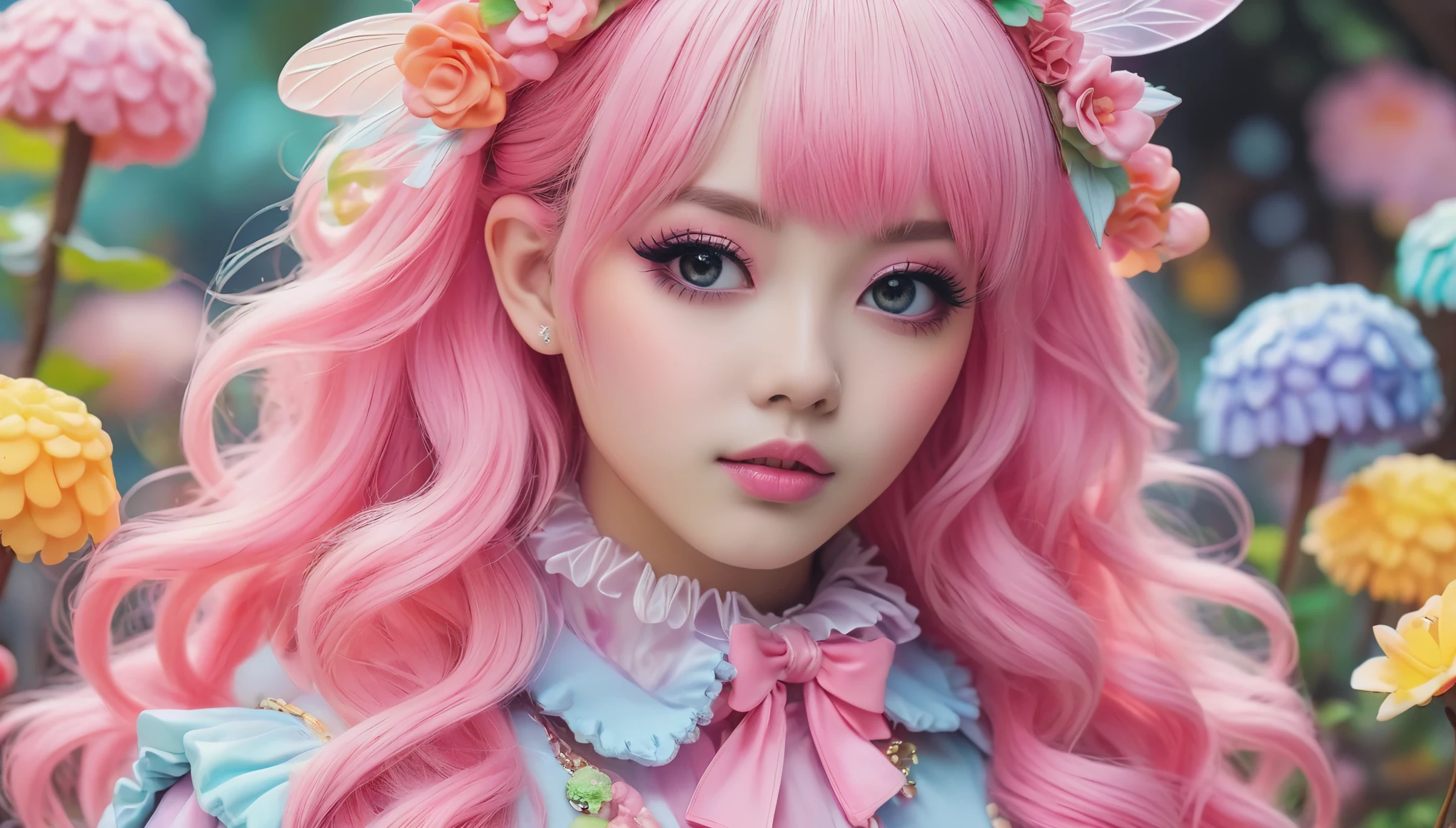 create an image demonstrating the style of ((Fairy Kei)) style, hyper realism, 8k high definition, vibrant colors, sharp focus, insanely detailed