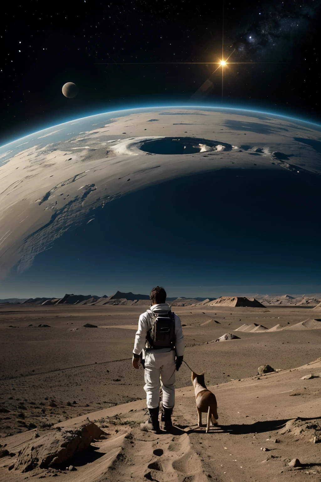 Porfavor , make some images of some friends on a distant planet going to help a friend