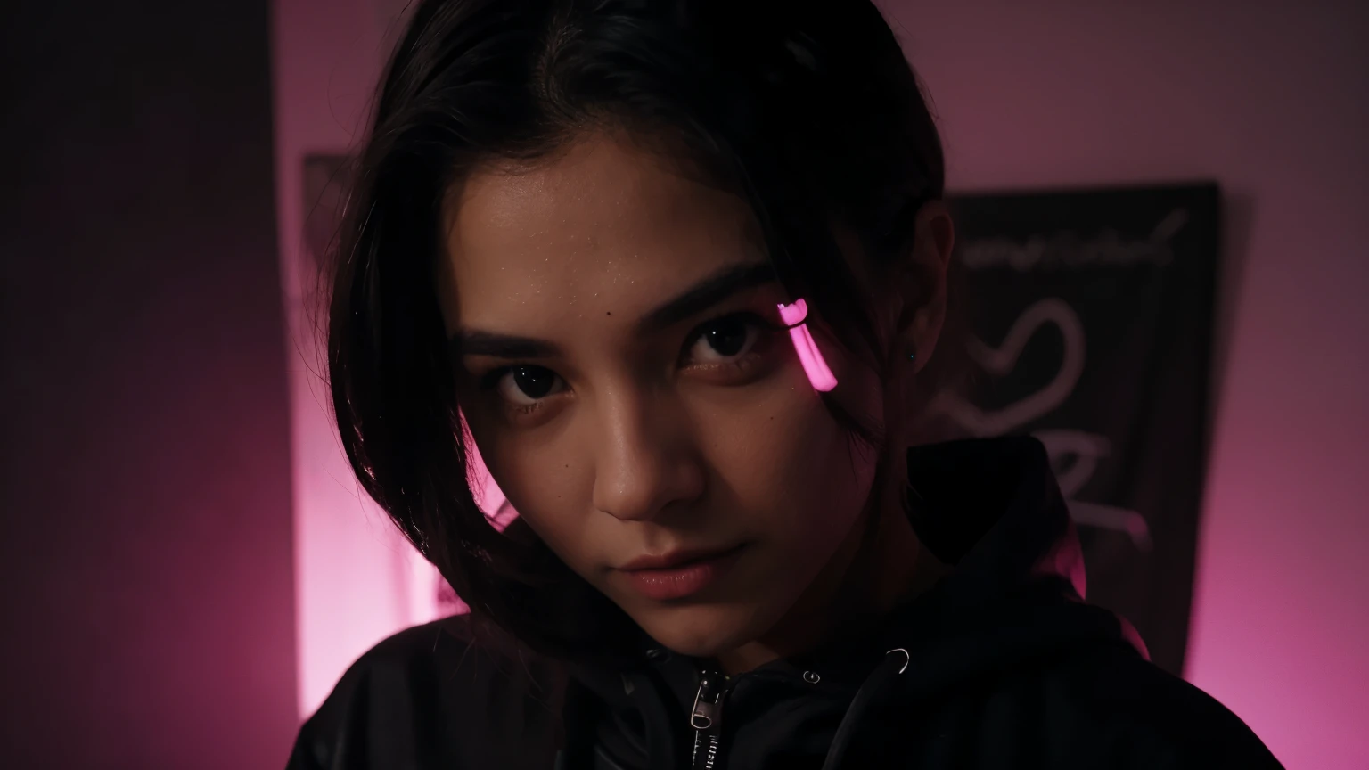 CRIE UMA THUBNAIL COM FUNDO ESCURO EM NEON E UMA FOGURA DE UM HACKER DE ROUPA PRETA COM CORTONO NEM FLORESCENTE .
