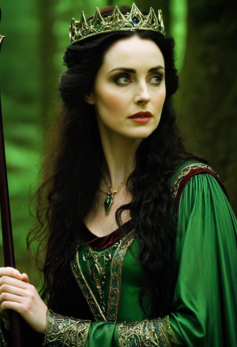 Morgan le Fay, also known as Morgana, is a prominent figure in Arthurian legend. She is often depicted as a powerful sorceress, the half-sister or cousin of King Arthur, and sometimes even his adversary. Morgan le Fay possesses magical abilities and is known for her cunning and manipulation. She appears in various Arthurian tales, where she is often involved in plots against Arthur and his knights, though her motivations can vary. Despite her antagonistic role in some stories, Morgan le Fay is also depicted as a complex character with her own desires and struggles. She remains one of the most fascinating and enduring figures in Arthurian mythology.