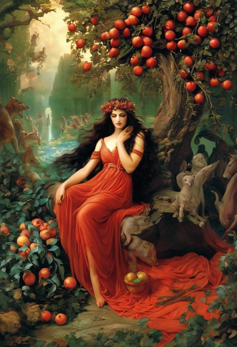 Persephone is a figure from Greek mythology, known as the daughter of Zeus  and D - SeaArt AI