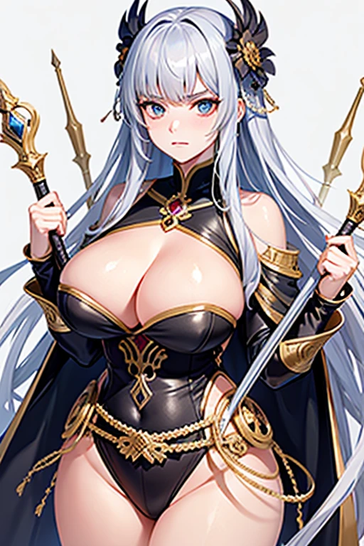 (Highest quality background), Detailed noble eastern fundo, Warrior girl with large, soft eyes, Armed with a meticulously crafted spear, They, An army of monstrous foes, Sexy outfits with deeply detailed decolletages --s2

Imagine a scene of exquisite beauty and intensity. The foreground is occupied by a noble eastern warrior girl, clad in the finest armor, with a proud and fierce expression on her face. Her large, soft eyes radiate intensity as she focuses on the army of monstrous foes that lie before her. In one hand, she holds a meticulously crafted spear, its surface etched with delicate