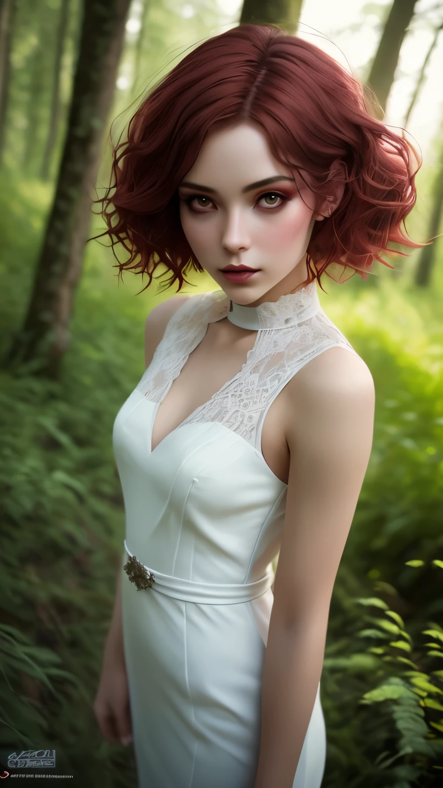 (elegant, beautiful face), transparent white dress, forest moss, gothic makeup, flowers field, curly red hair, posing
ketch of woman full body, cute nord tomboy, magical atmosphere, ((short hair)), (detailed skin, skin texture),
(intricately detailed, fine details, hyperdetailed), raytracing, subsurface scattering, (fantasy underworld on background), diffused soft lighting, shallow depth of field, by (Oliver Wetter), sharp focus bokeh, (photo quality:1.4)