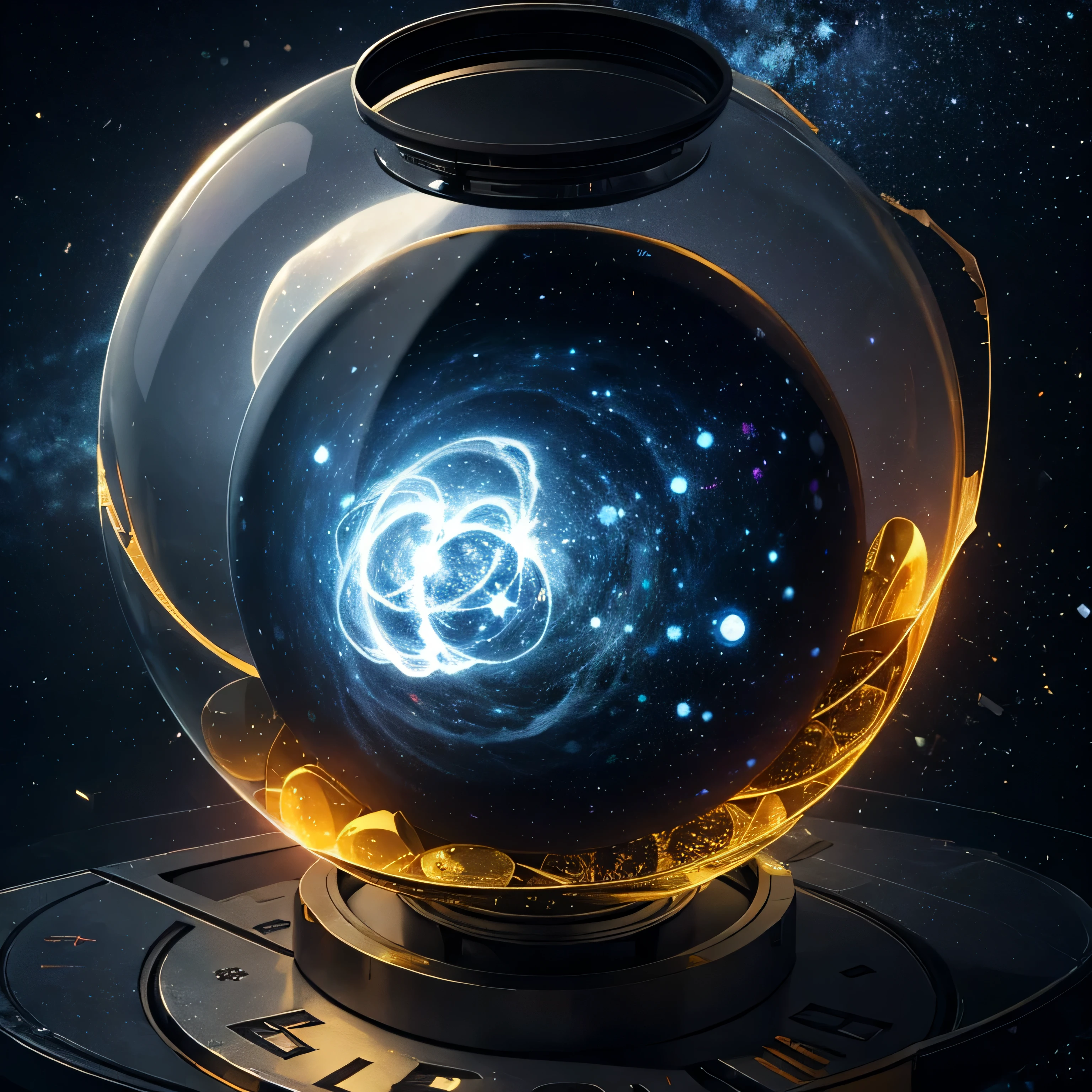 the God particle, Higgs boson, as a kind of currency. In a capsule