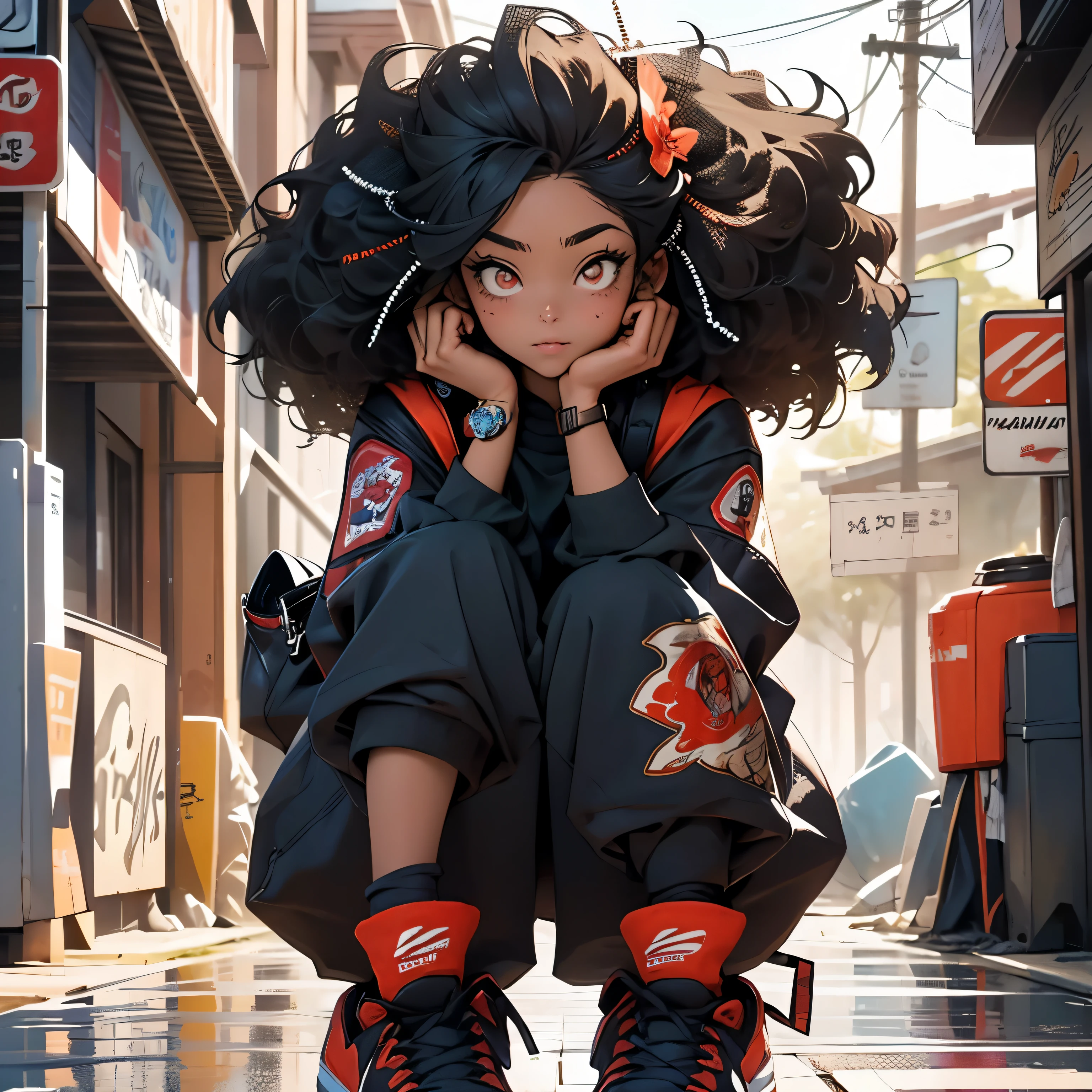 ((melhor qualidade)), ((obra de arte)), (detalhado), ((rosto perfeito)), an alcohol ink, pintura de uma mulher de cabelo comprido, olhos vermelhos brilhantes, wearing speckled street clothes and distorted white sneakers, fluindo no ar, walking fiercely towards the camera, olhando para o espectador, spectacular explosion of splashes, detalhado and clarity, made of lava, envolver-se em chamas rodopiantes, fundo escuro iluminado, dynamic shoe view,