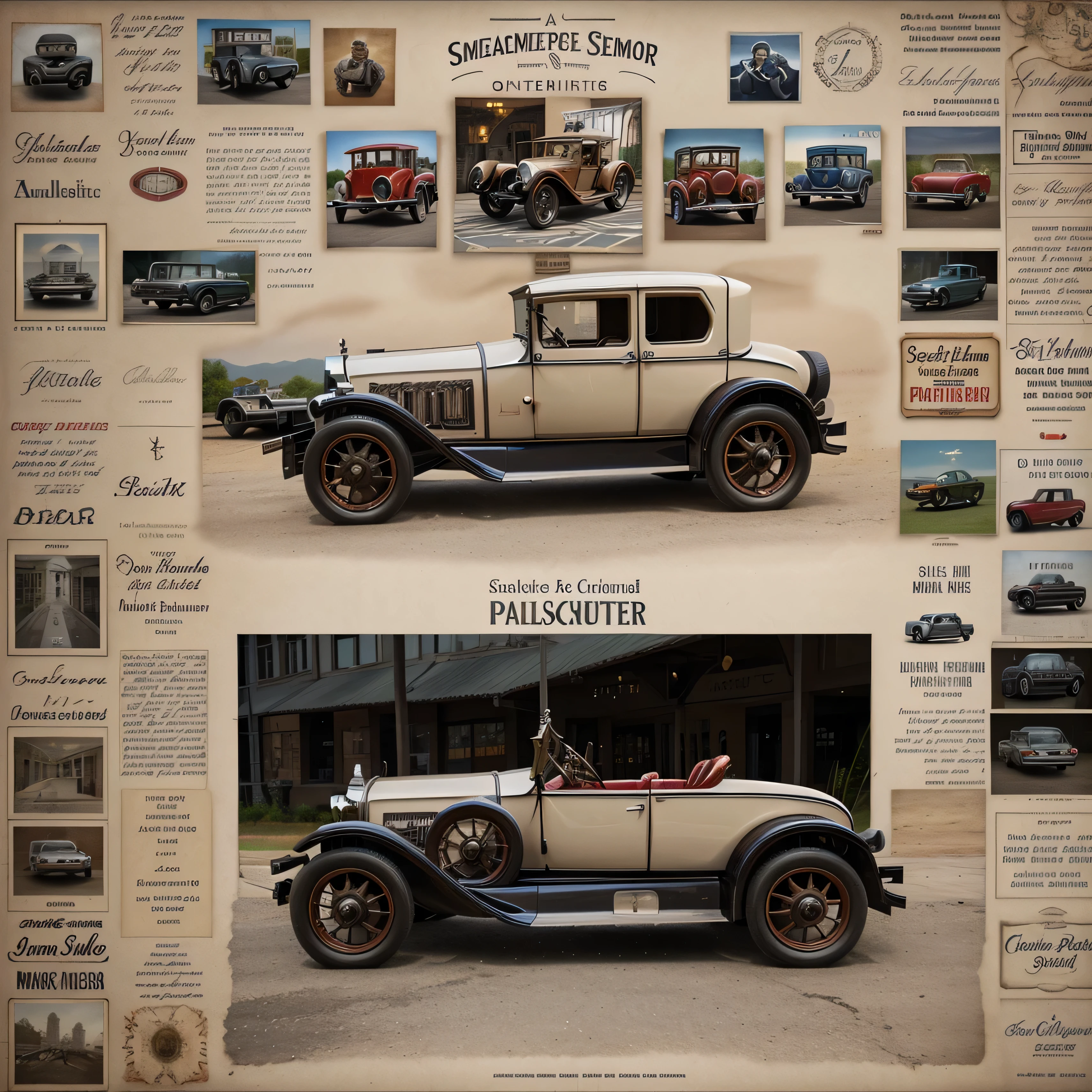 create a collage of 1920 cars, small pictures, realistic, master piece, high detail, no letters, no humans, wallpaper, pattern.