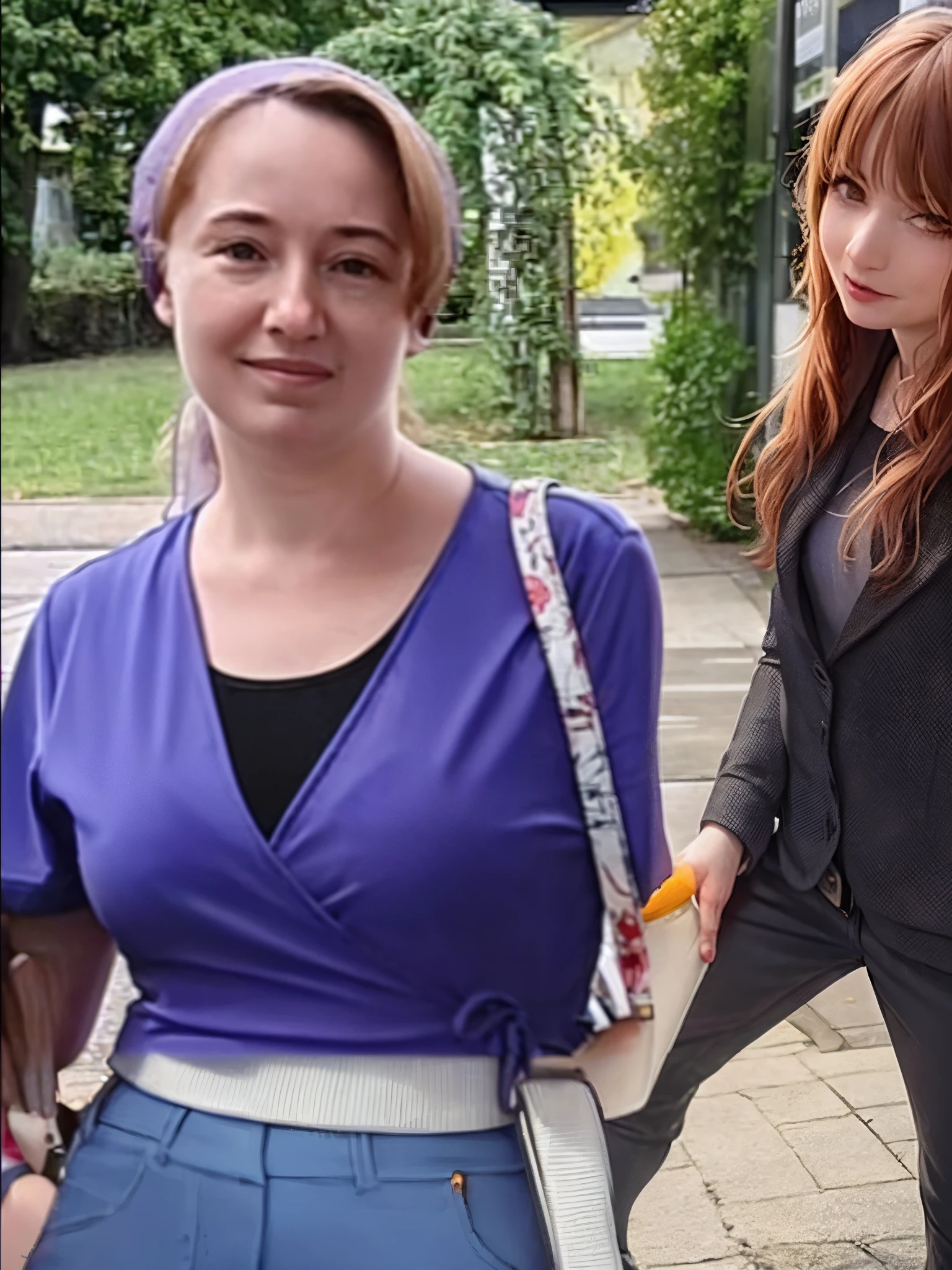 A naked woman stands on the street with a handbag, Moleksandra Shchaslyva, Foto von Jessica Devic, 30 Jahre alte Frau, 3 0 Jahre alte Frau, derevschikova, ewa juszkiewicz, Yelena Belova, tekla evelina severin, Anastasia Ovchinnikova