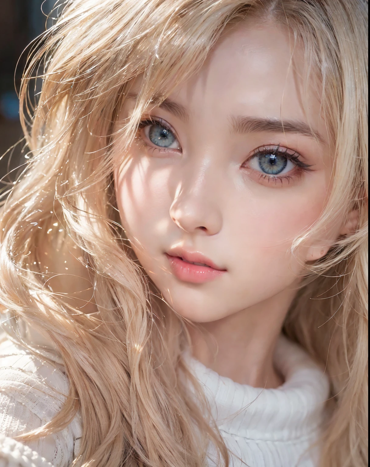  [[[[cute]]]], fashion model 24 years old, cute, [[[[closeup]]]], [[[[chest]]]], [[[[neck]]]], [[[[shoulders]]]], perfect eyes, perfect iris, perfect lips, perfect teeth, perfect skin, soft front light, glow, HDR, (muted colors:1.2), Retrato da mulher、white skin、((cabelo Castanho ondas suaves)) Best Blanco Romantico、8K resolution、Frente Illuminada、アメリカの女の子のPortrait、solo、20-year-old、beautiful face、Upper body、medium side cut、beautiful blonde hair、beautiful little face woman, solo,　black theme,　look at the audience,one woman, It&#39;s real, Wolfzan-6500-V1.3, anime、animeスタイル、beautiful diamond eyes、26 year old American girl、braided hair、casual dress、portrait beautiful detailed woman, very detailedな目と顔, Reality, beautiful detailed eyes, huge file size, Super detailed, High resolution, very detailed, highest quality, masterpiece, An illustration, very detailed, ticker, Unite, 8K painting wallpaper, fine, fine details, masterpiece, highest quality, Hvery detailed ticker uniform 8K wallpaper, face light movie lighting、cuteブラウス, dark background, oil, masterpiece, diffused soft film lighting, Portrait, highest quality (perfect face:1.4),stunning girl pictures,(8K and、photorealistic:1.25) 、(lip gloss、eyelashes、shiny face、shiny skin、highest quality、超High resolution、Depth of the bounds written、chromatic aberration、caustic road lighting、natural shading、sexy