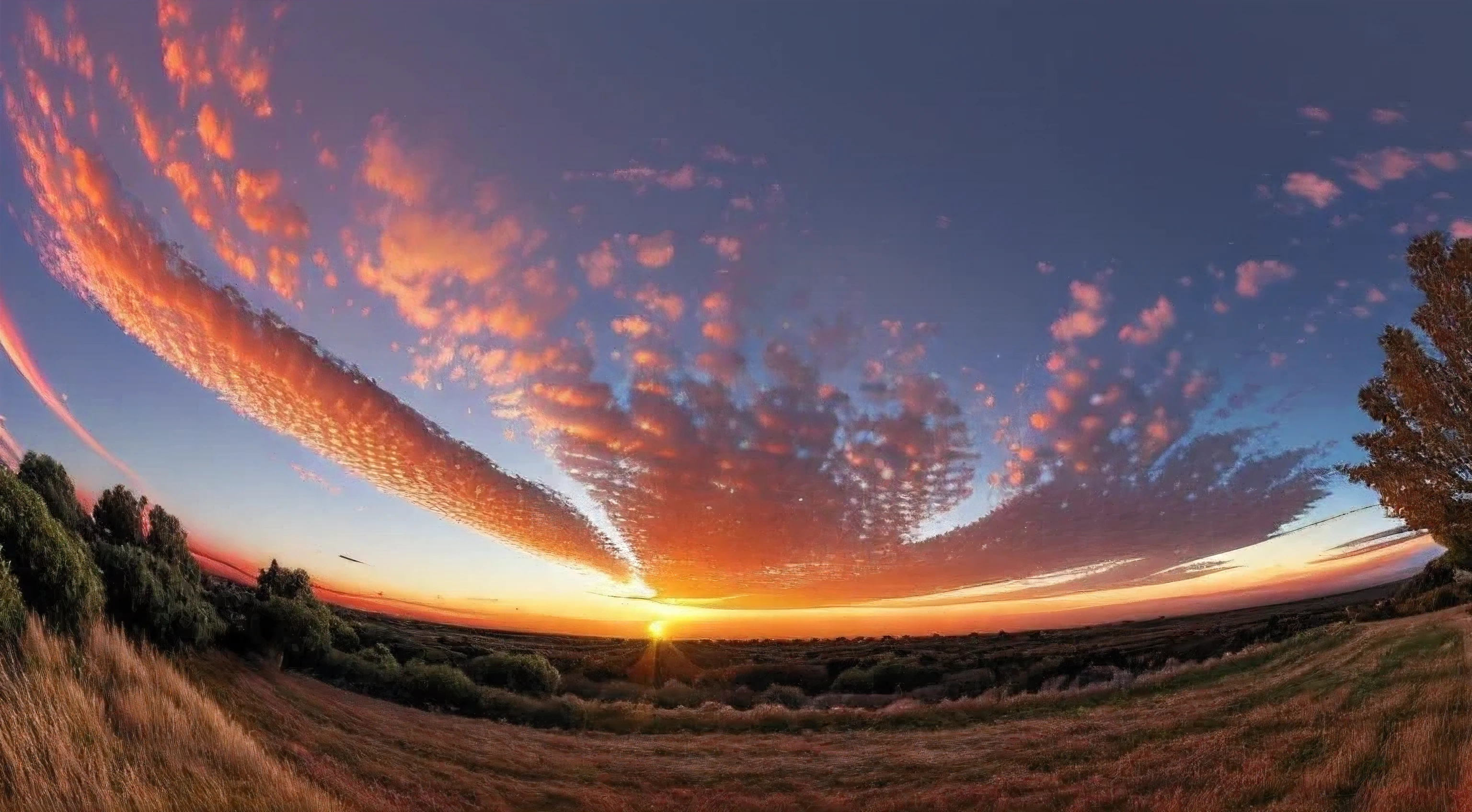 hdri sky 360 blender orange sky runire, 8K, lindo perfeito