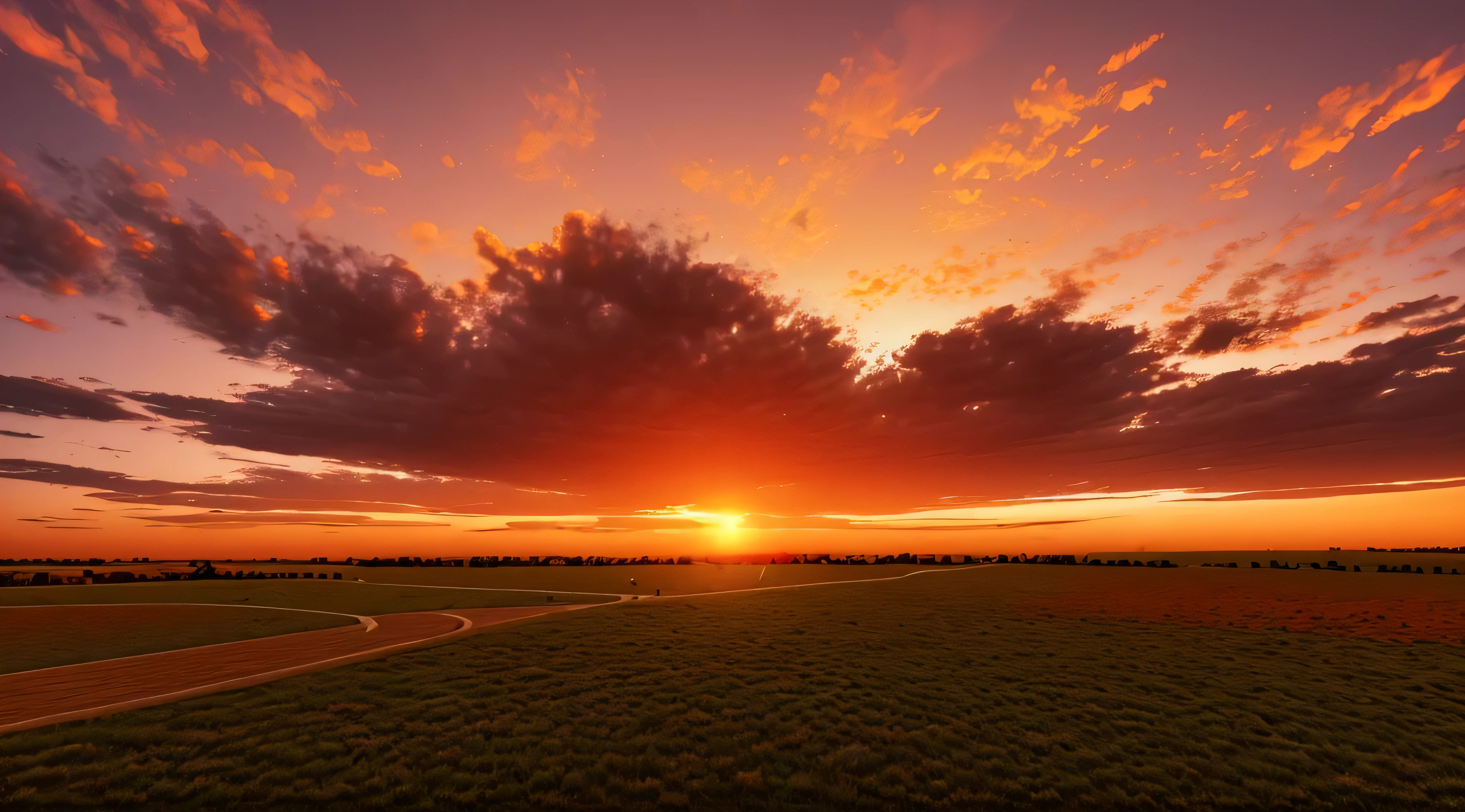 hdri sky blender runire orange sky, 8K, lindo perfeito