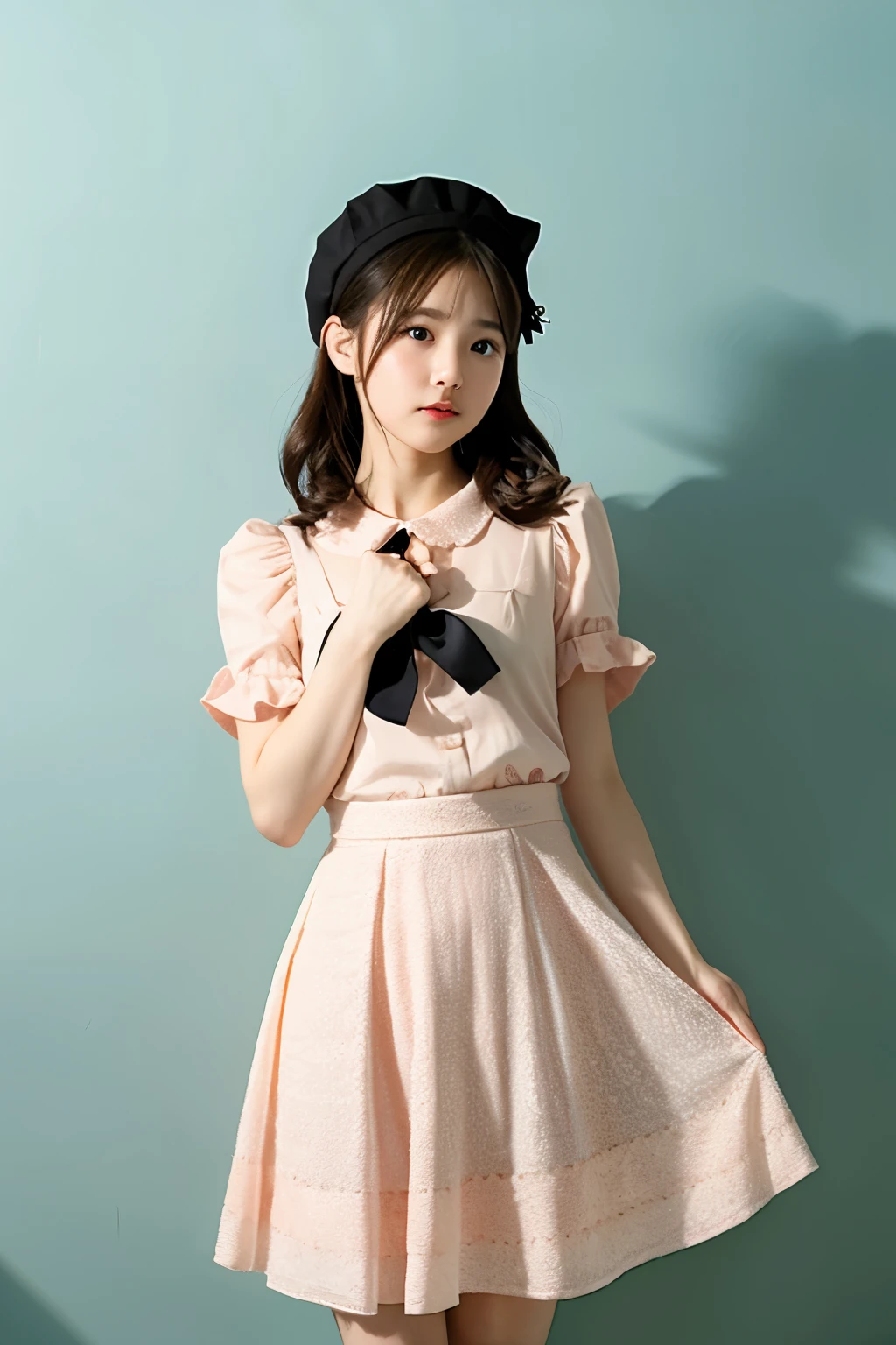 火焰/butterflys/Loim，An 11-year-old girl，There are very, European style skirt