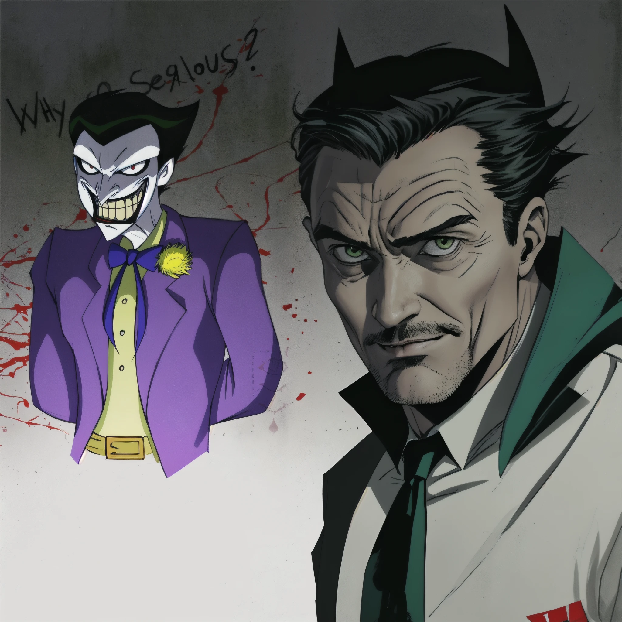 Batman, o personagem animado de terno e gravata roxos, batman as O piadista, O piadista as batman, as O piadista, Coringa parece Naruto, david tennant as O piadista, evil villain smile, ben shapiro as O piadista, walter white as O piadista, jim carrey as O piadista, steve buscemi as O piadista, Walter White como o Coringa, O piadista