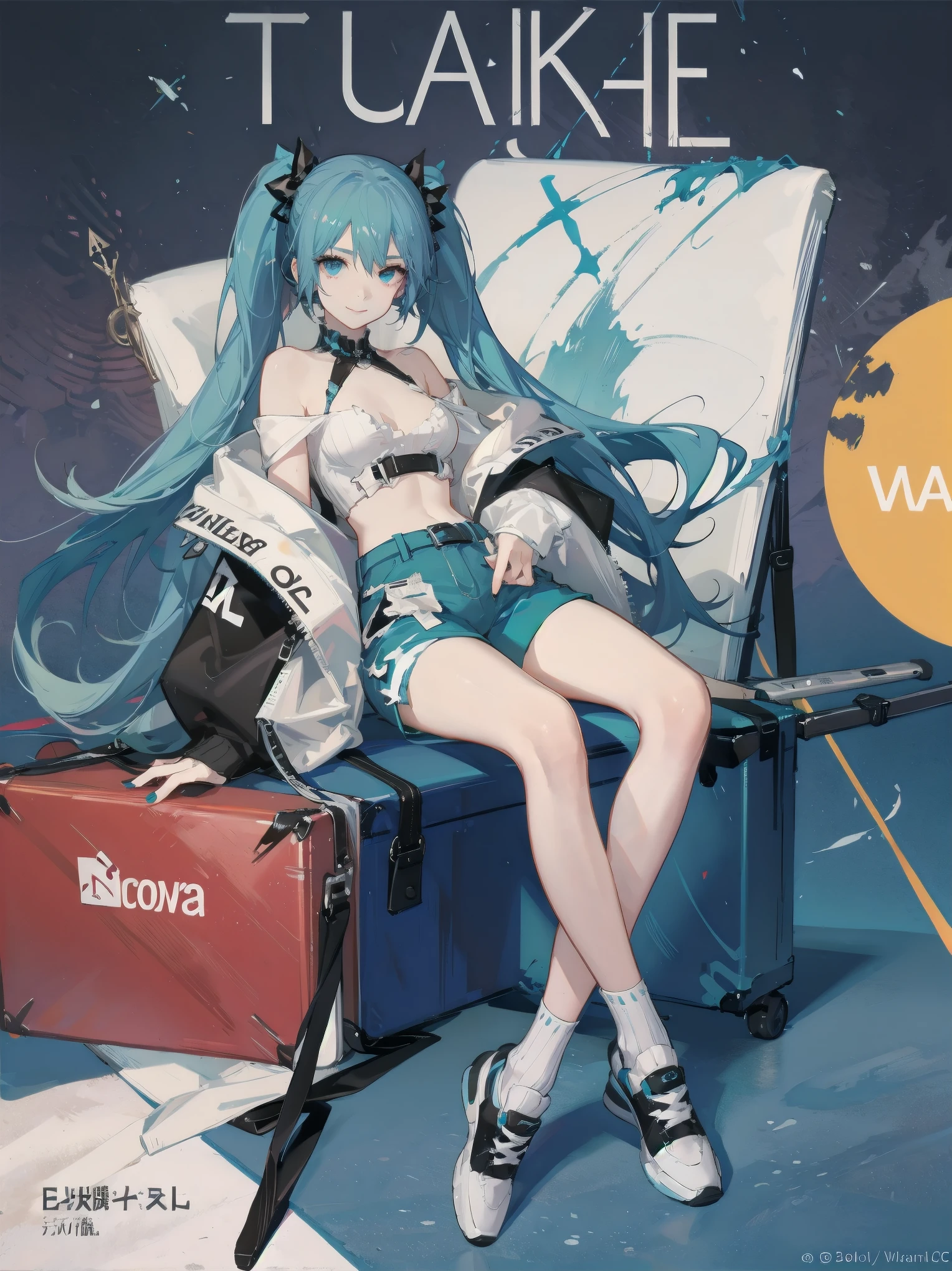 Miku, (surprised expression), naughty expression, naughty smell, erotic,