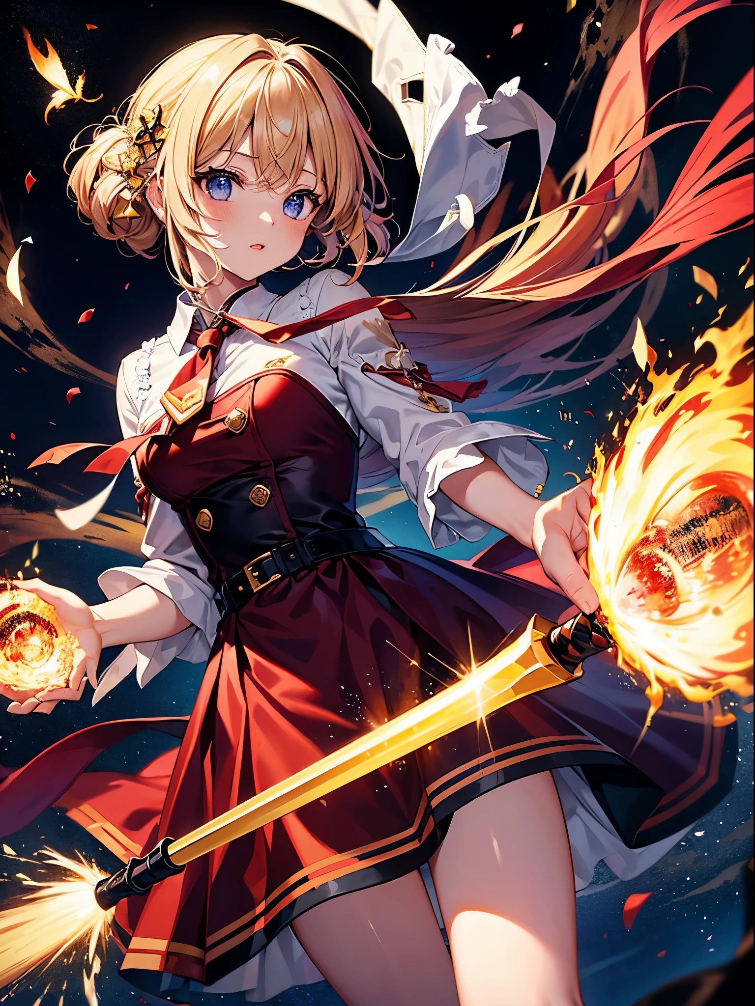 (((masterpiece)))、(((highest quality)))、((super detailed))、According to the contract、Follow me please、Overlord of Flame。come、Purification Flame、Great Sword of Flame。 fluttershy、Fire and brimstone through Sodom。turn sinners into dust of death。『Burning sky』