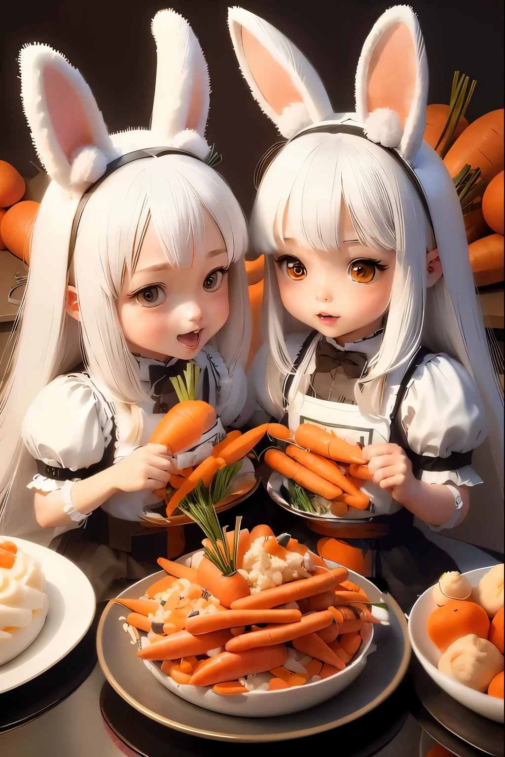 high resolution、carrots placed、A border that doesn't feel strange