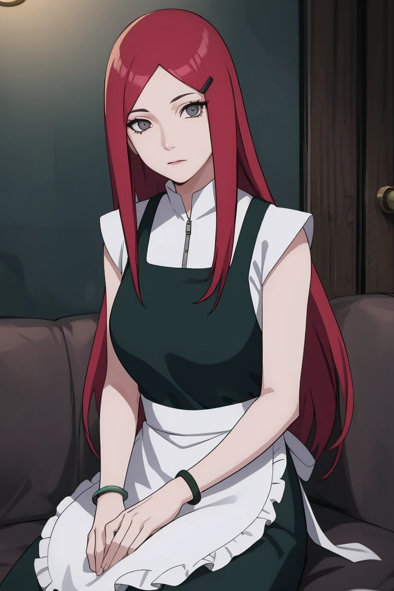 {-erro_de_anatomia:1.0} kushina, kushina, long hair, hair ornament, red hair, red head, hairclip, (grey eyes:1.5), BREAK shirt, dress, jewelry, white shirt, short sleeves, apron, bracelet, green apron, collar, BREAK looking at viewer, upper body, full body, cowboy shot, BREAK indoors, BREAK (masterpiece:1.2), best quality, high resolution, unity 8k wallpaper, (illustration:0.8), (beautiful detailed eyes:1.6), extremely detailed face, perfect lighting, extremely detailed CG, (perfect hands, perfect anatomy), angry face, fighting pose, clenched hands, closed hands, contracted fingers, arm stretched out, raised fist, about to punch, detailed fist,  focus fist,
