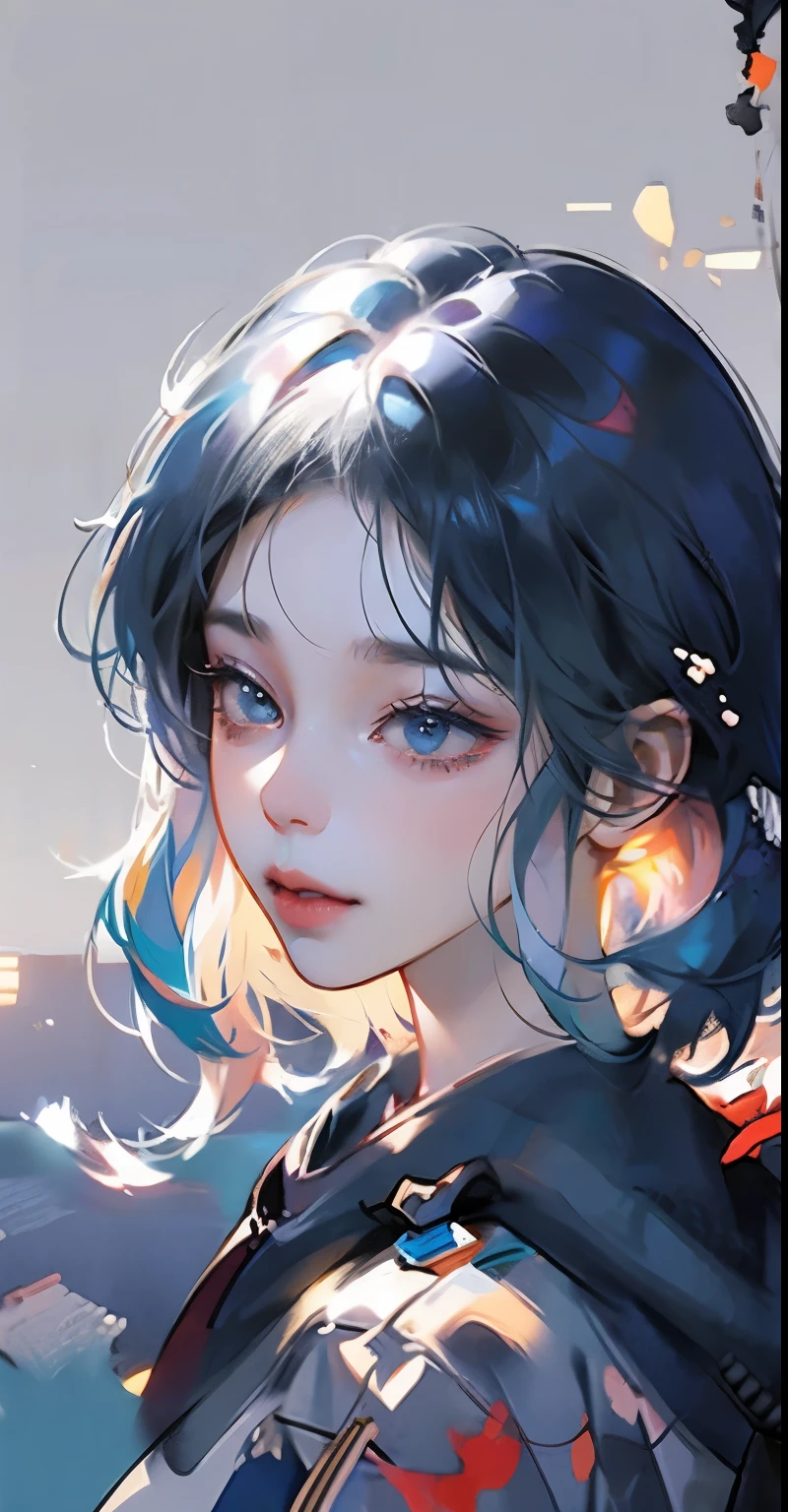 1girl, a painting by mse a woman by agnes cecile, luminous design, pastel colours, ink drips, autumn lights