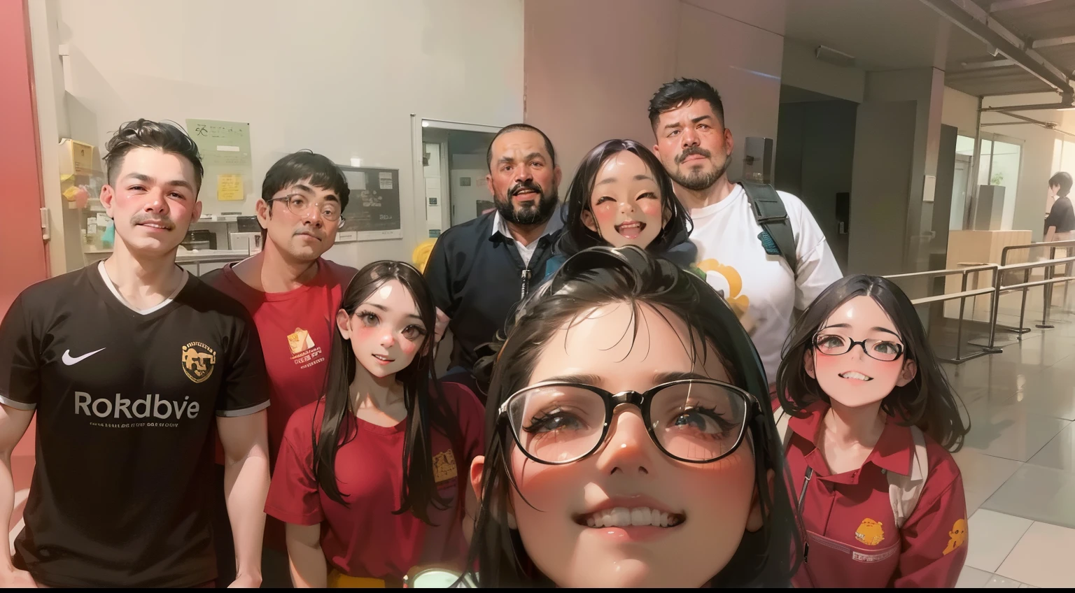 there are many people standing together in a room together, foto de grupo, imagem de perfilture, taken with the best dlsr camera, Karla Ortiz, selfie!!!!!, beautiful scenery, instagram story, capturado no iphone, No fundo, album photo, looking defiantly at the camera, no fundo, not blurry, foto selfie, desaturado!!, instagram, imagem de perfil