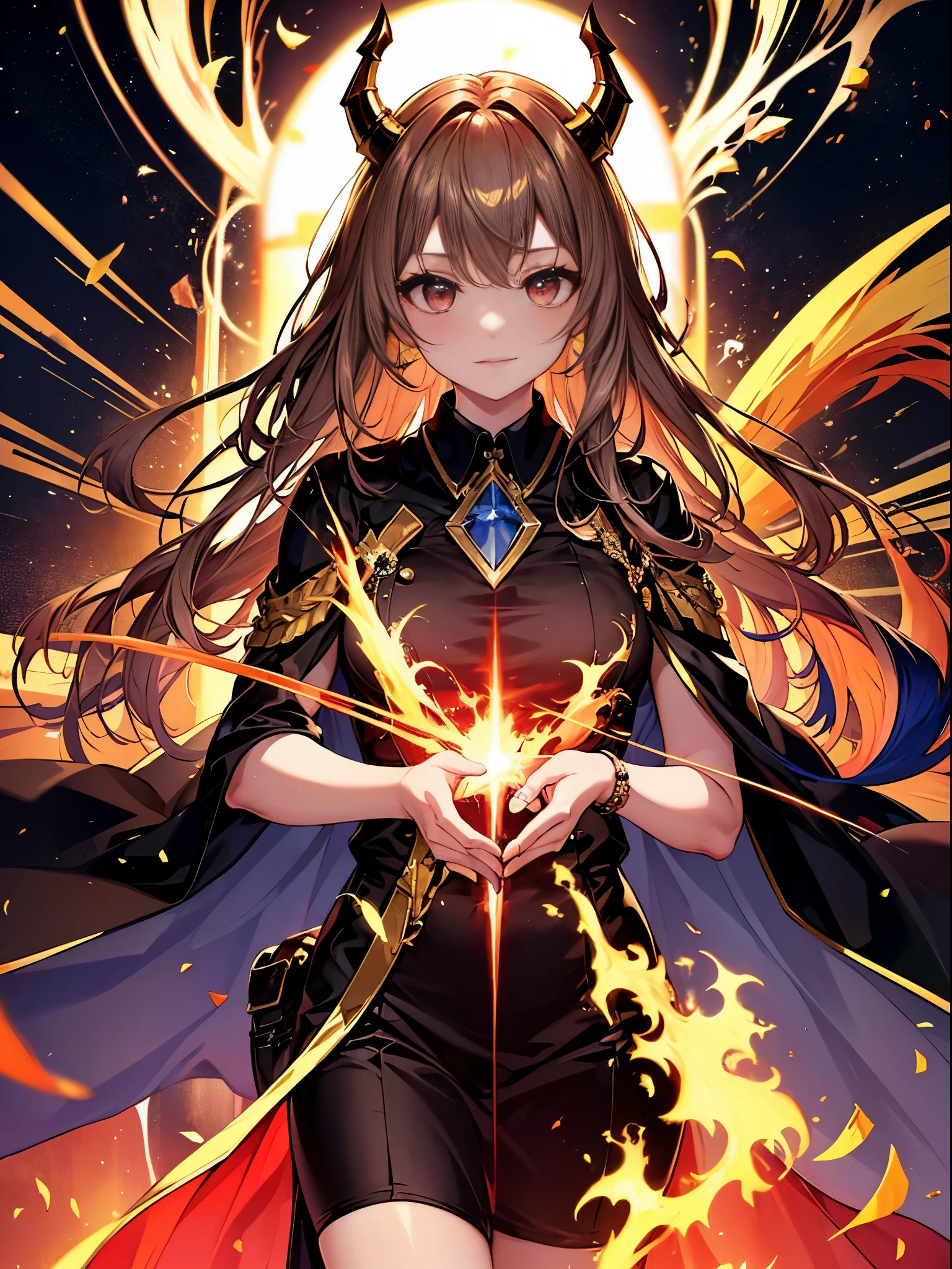 (((masterpiece)))、(((highest quality)))、((super detailed))、According to the contract、Follow me please、Overlord of Flame。come、Purification Flame、Great Sword of Flame。 fluttershy、Fire and brimstone through Sodom。turn sinners into dust of death。『Burning sky』