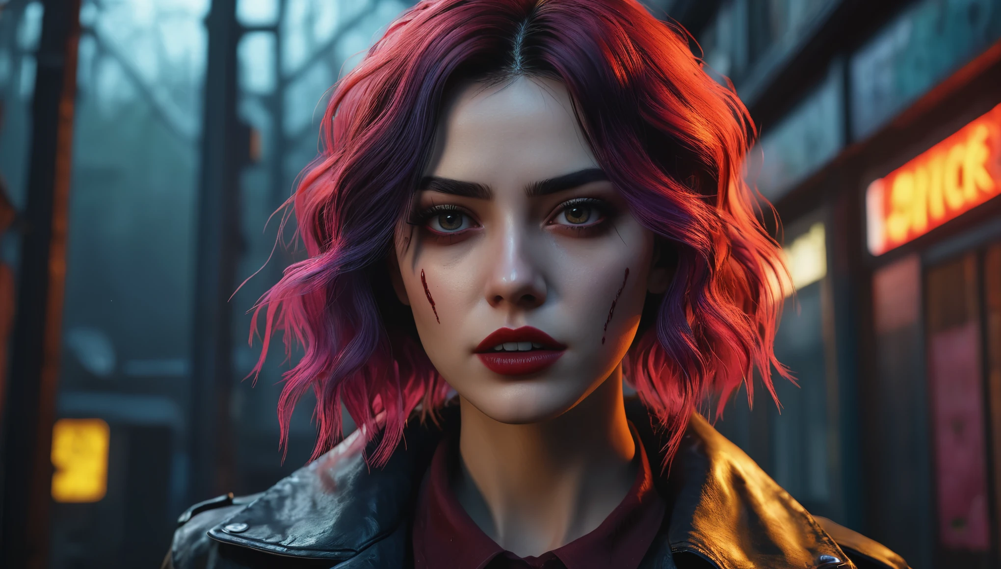 create an image demonstrating the style of ((Female Horror Game Protagonist Fashion)) style, hyper realism, 8k high definition, vibrant colors, sharp focus, insanely detailed