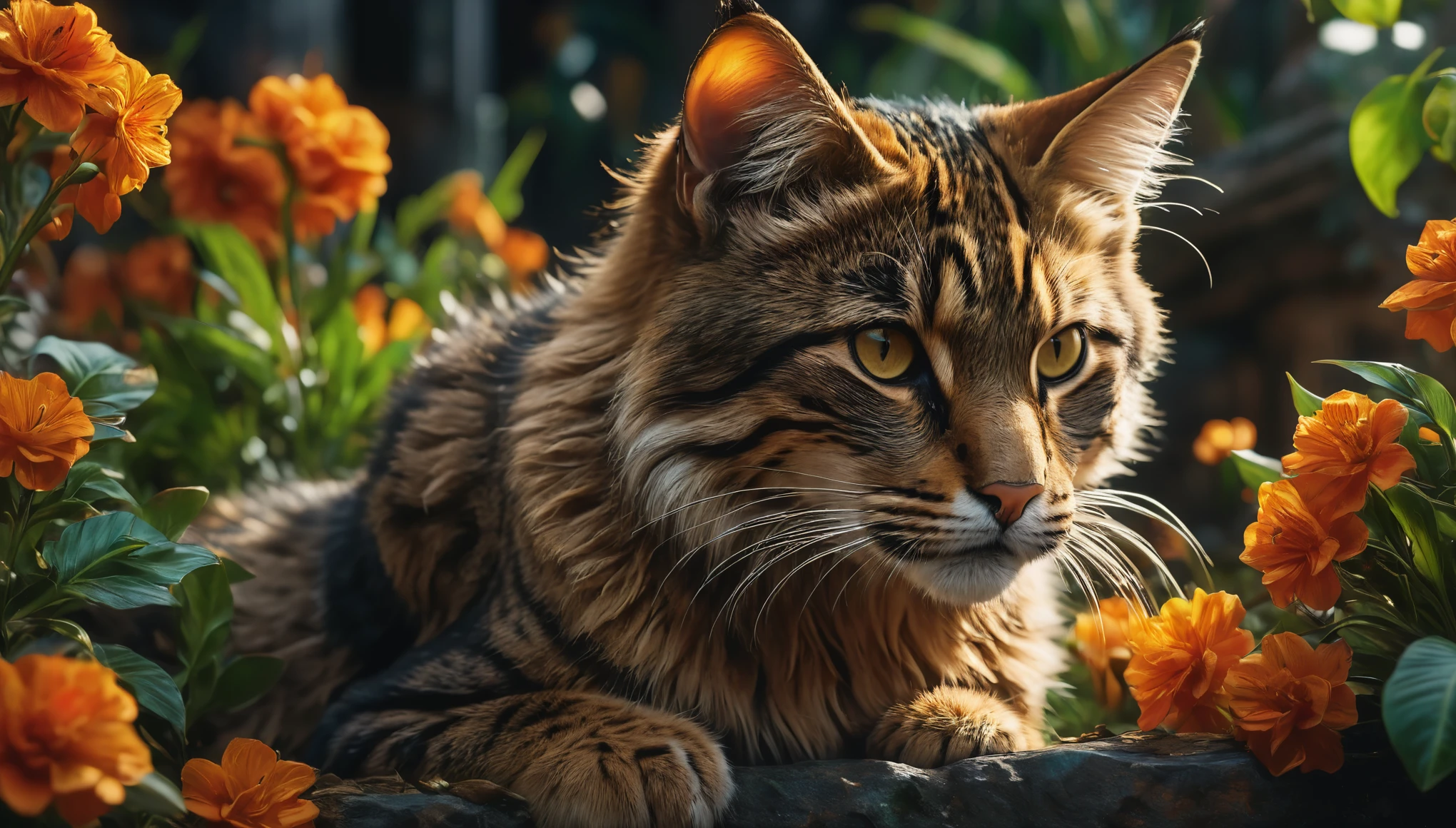 create an image demonstrating the style of ((Feralcore)) style, hyper realism, 8k high definition, vibrant colors, sharp focus, insanely detailed