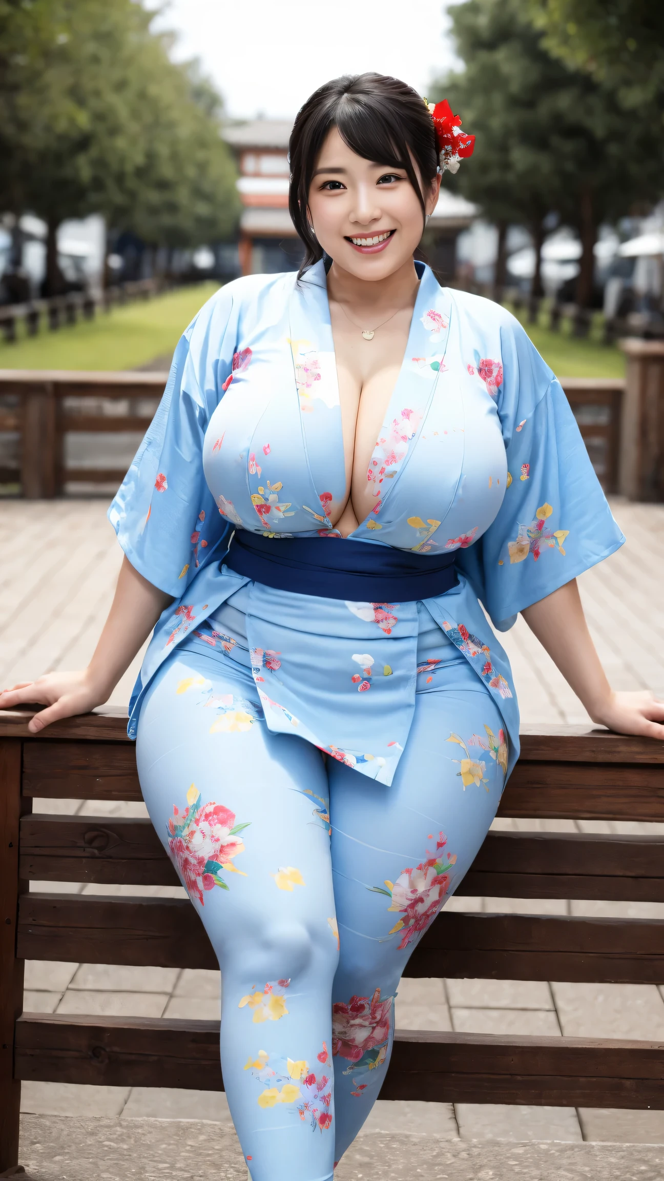 8K,high-level image quality,A Japanese Lady,1 personality）,A smile,tall,thick plump thighs,（kimono1.8）,Realistic texture,Face in Focus,saggy tits,Winters,yuki,（Large bulging crotch 2.0）,Santa Claus Cosplay,Christmas,（stockings2.0）