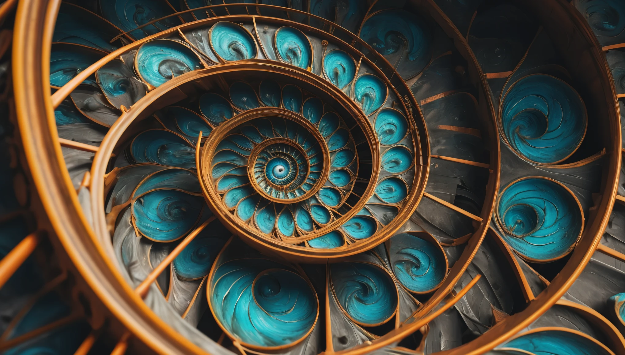 create an image demonstrating the style of ((Fibonacci Sequence)) style, hyper realism, 8k high definition, vibrant colors, sharp focus, insanely detailed