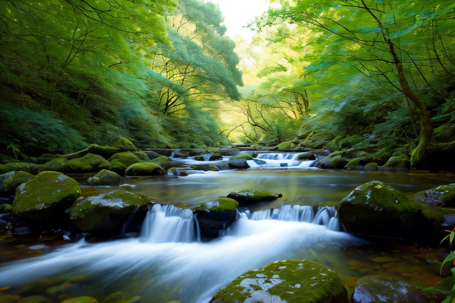 Tranquil woodland streams