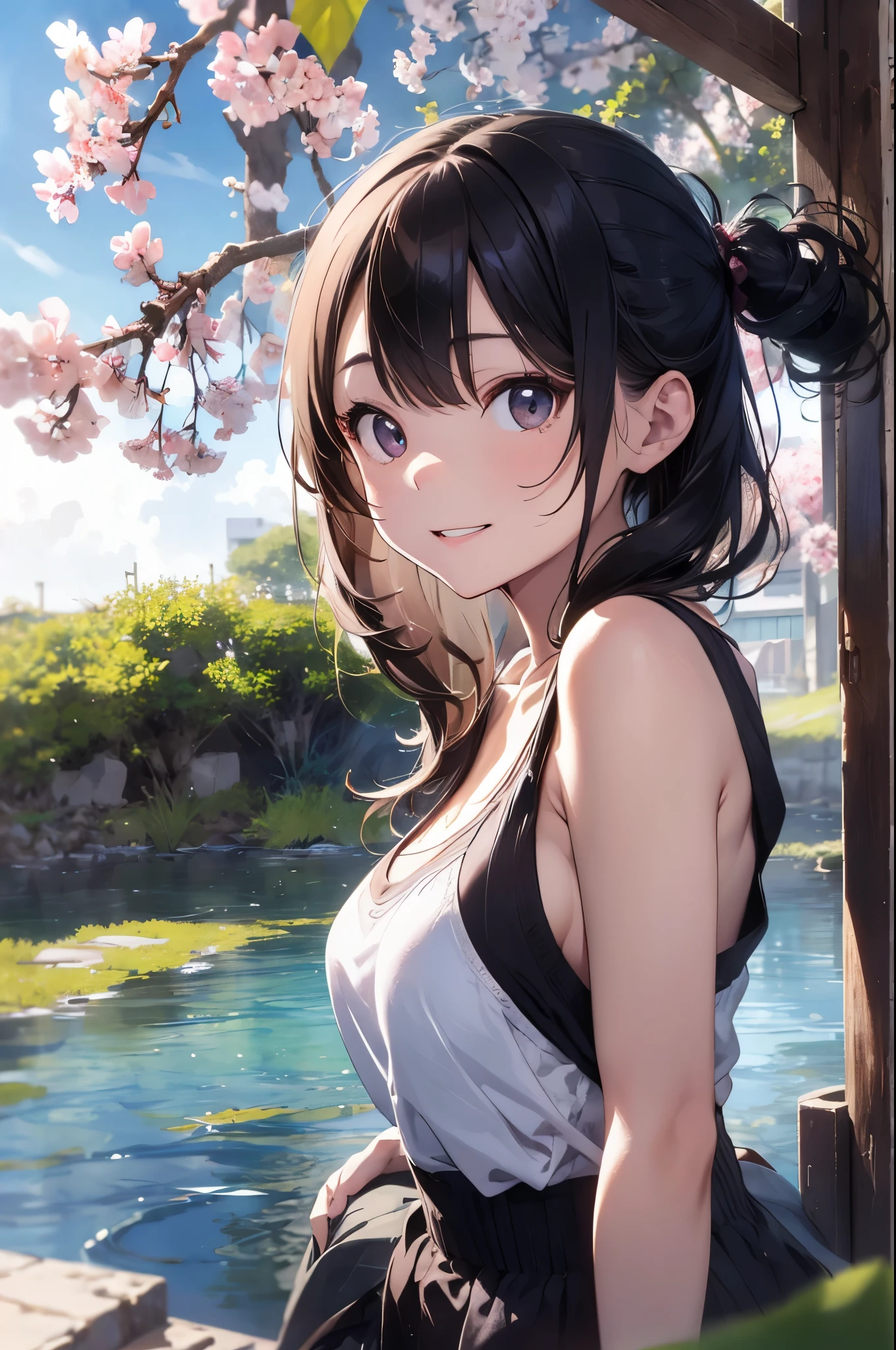 High resolution、
one beautiful young woman、
(soft saturation:1.3)、(pale skin:1.2)、
(非常にdetailed background、detailed background)、Bokeh、
break,Portrait of a smiling girl。Viewed from the front、The composition is symmetrical。
Look straight ahead with serious eyes、break
towel wrap、towel wrap、medium breasts、
outside the house、Uncharted、null、Light of the sun、Scenery of cherry blossom trees、
strong light、with front light、
(teenager:1.3)、(cowboy shot:1.2)、Break angle from the front、
looking at the viewer、
dynamic pose、
sitting on seaweed on the beach、Seaweed、Seaweed、Seaweed、Seaweed、Seaweed、Seaweed、